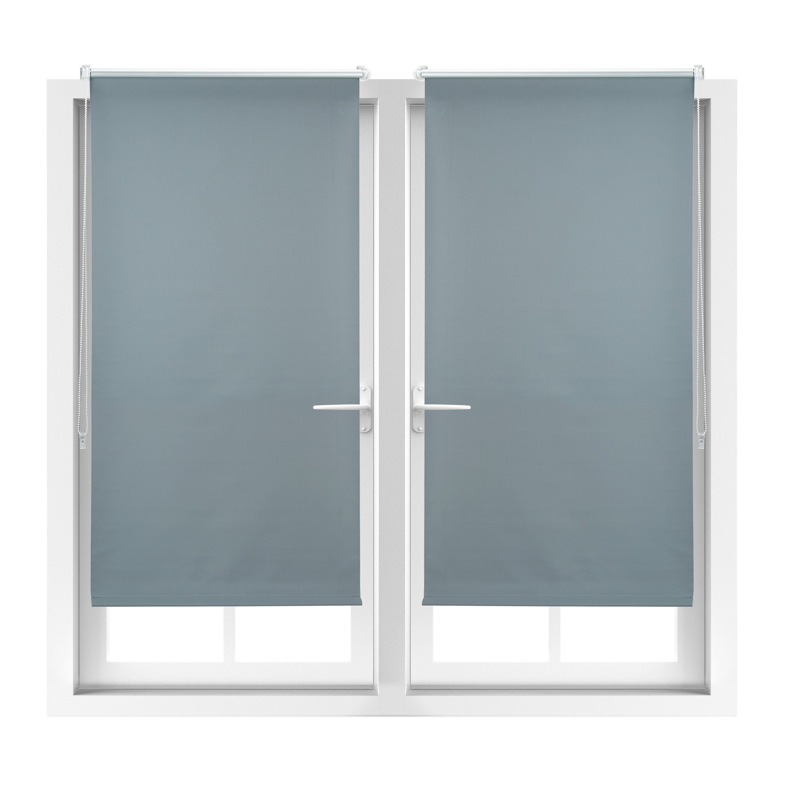 Verdunklungsrollo 2 x Verdunkelungsrollo grau 70x210 günstig online kaufen