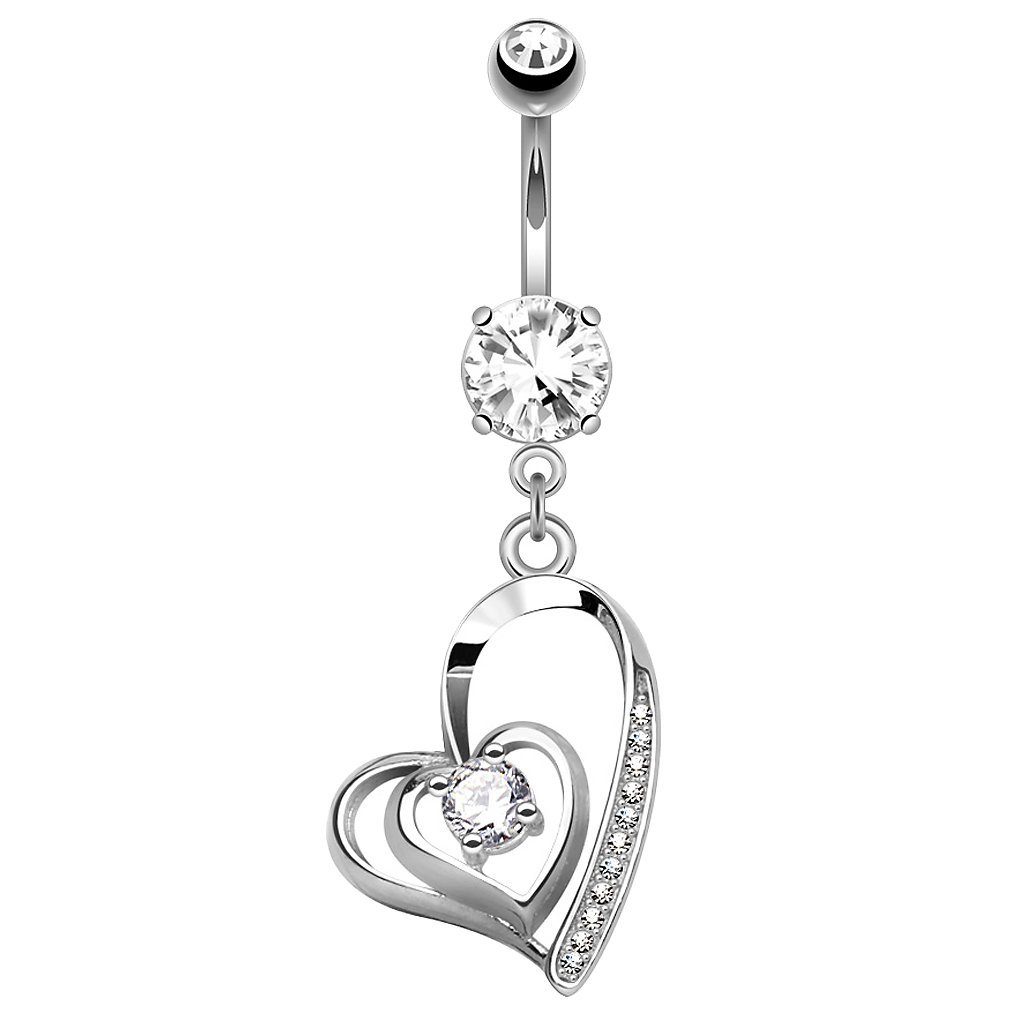 Taffstyle Bauchnabelpiercing Piercing Chirurgenstahl Infinity Herz, günstig online kaufen