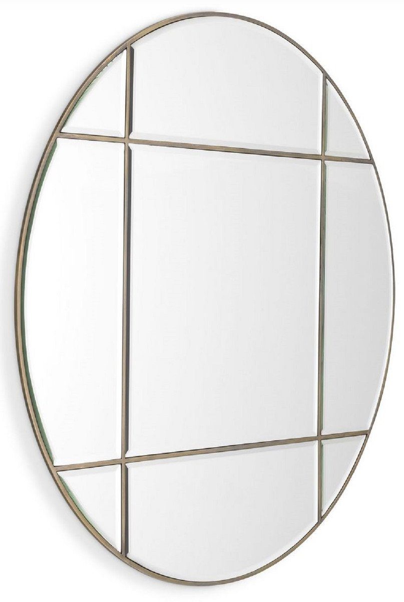 Spiegel Garderoben - Qualität - Spiegel Wohnzimmer Casa Luxus Runder Padrino Wandspiegel Wandspiegel 110 Spiegel Luxus Vintage cm - - Messingfarben Ø