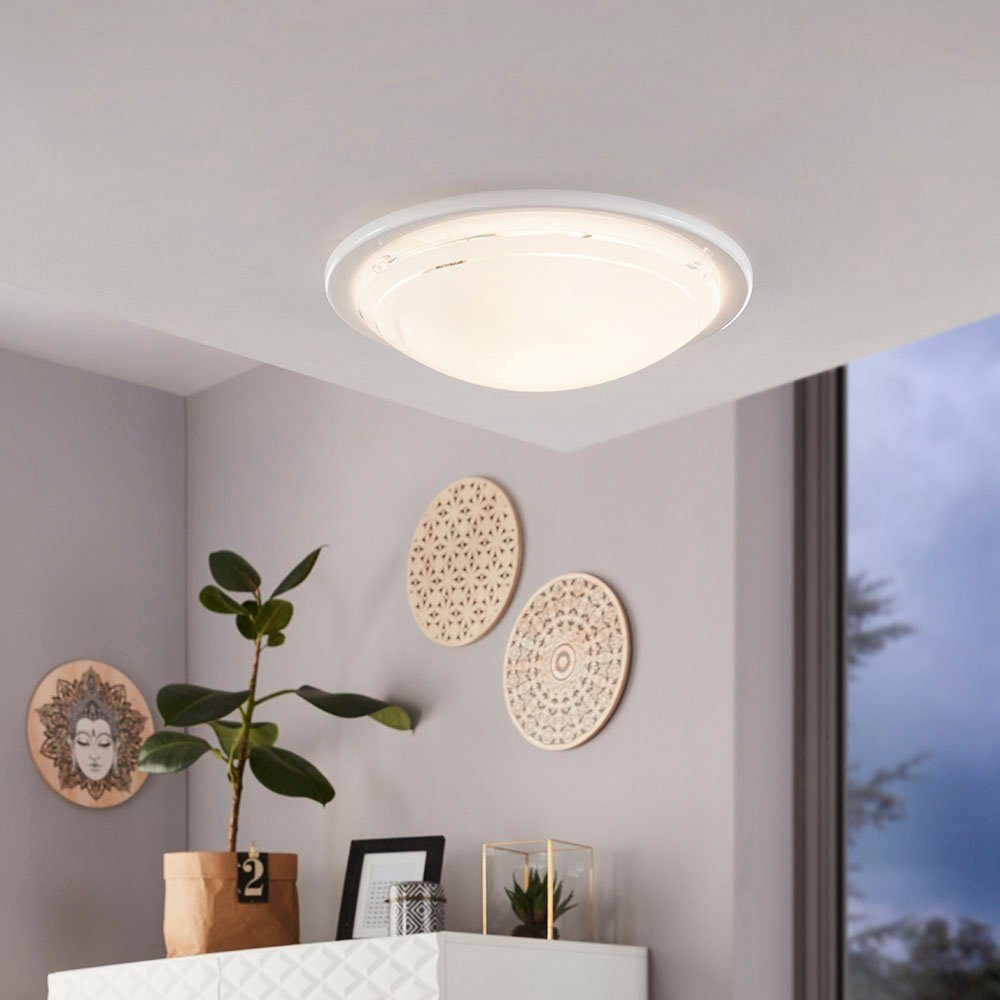 EGLO Deckenleuchte PLANET 1 Deckenlampe, weiß, Stahl, Glas, Küchenlampe, E2 günstig online kaufen