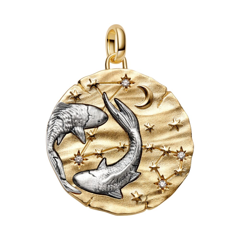 Pandora Charm Sternzeichen 765005C01, Sternzeichen, Fische, Zirkonia, Bicolor