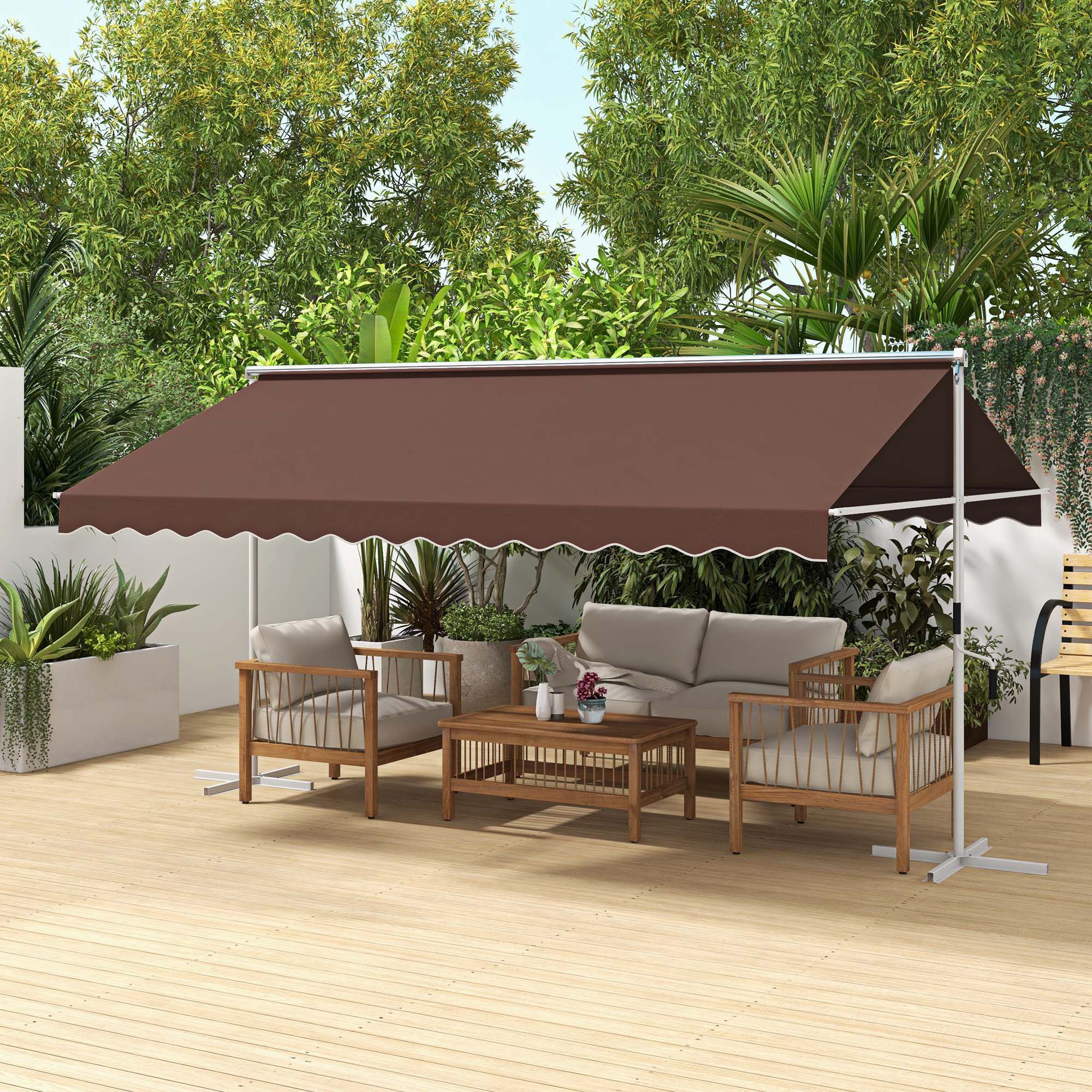 Outsunny Markise 4,5 x 3,4m Standmarkise günstig online kaufen