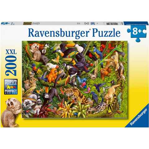 Ravensburger Puzzle Bunter Dschungel, 200 Puzzleteile, Made in Germany; FSC®- schützt Wald - weltweit