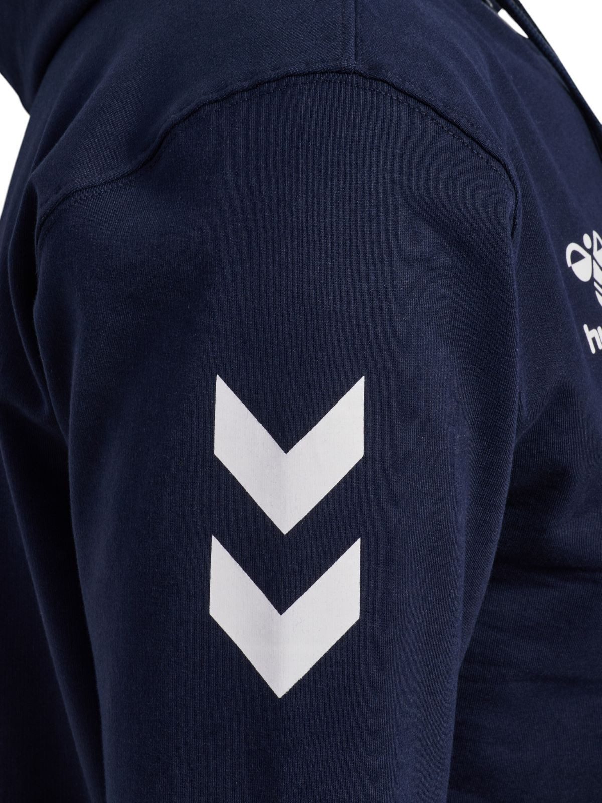 hummel Trainingsjacke hmlGO 2.0 Chevron Full-Zip Hoodie (Baumwolle, mit Kapuze) marineblau