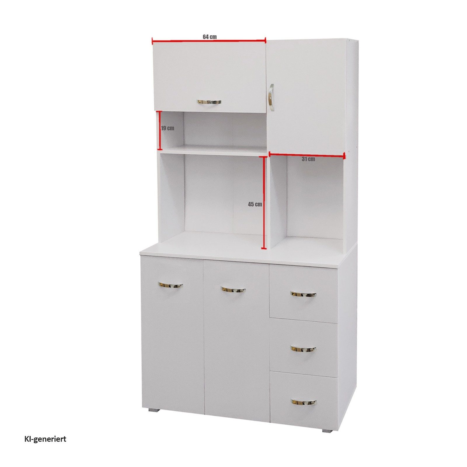 HTI-Living Hochschrank Küchenschrank Weiß Blanca (Stück, 1-St., 1 Schrank) Küchenbuffet