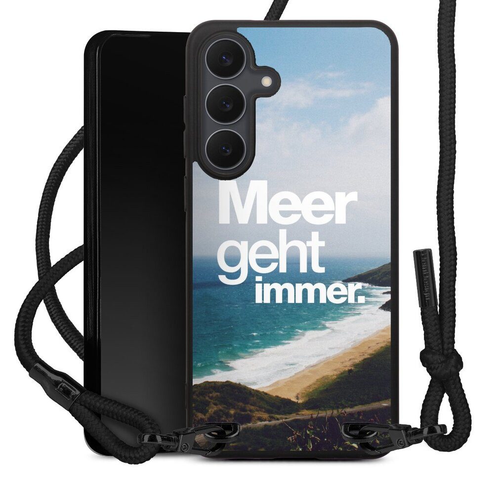DeinDesign Handyhülle Meer Urlaub Sommer Meer geht immer, Samsung Galaxy S25 FE Premium Handykette Hülle mit Band