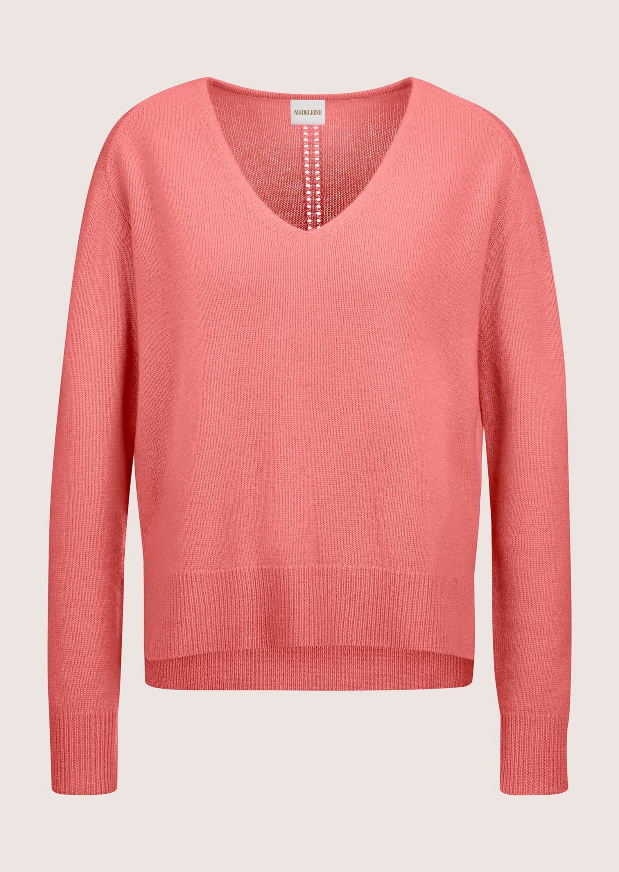 MADELEINE Strickpullover Kaschmir-Pullover mit V-Ausschnitt