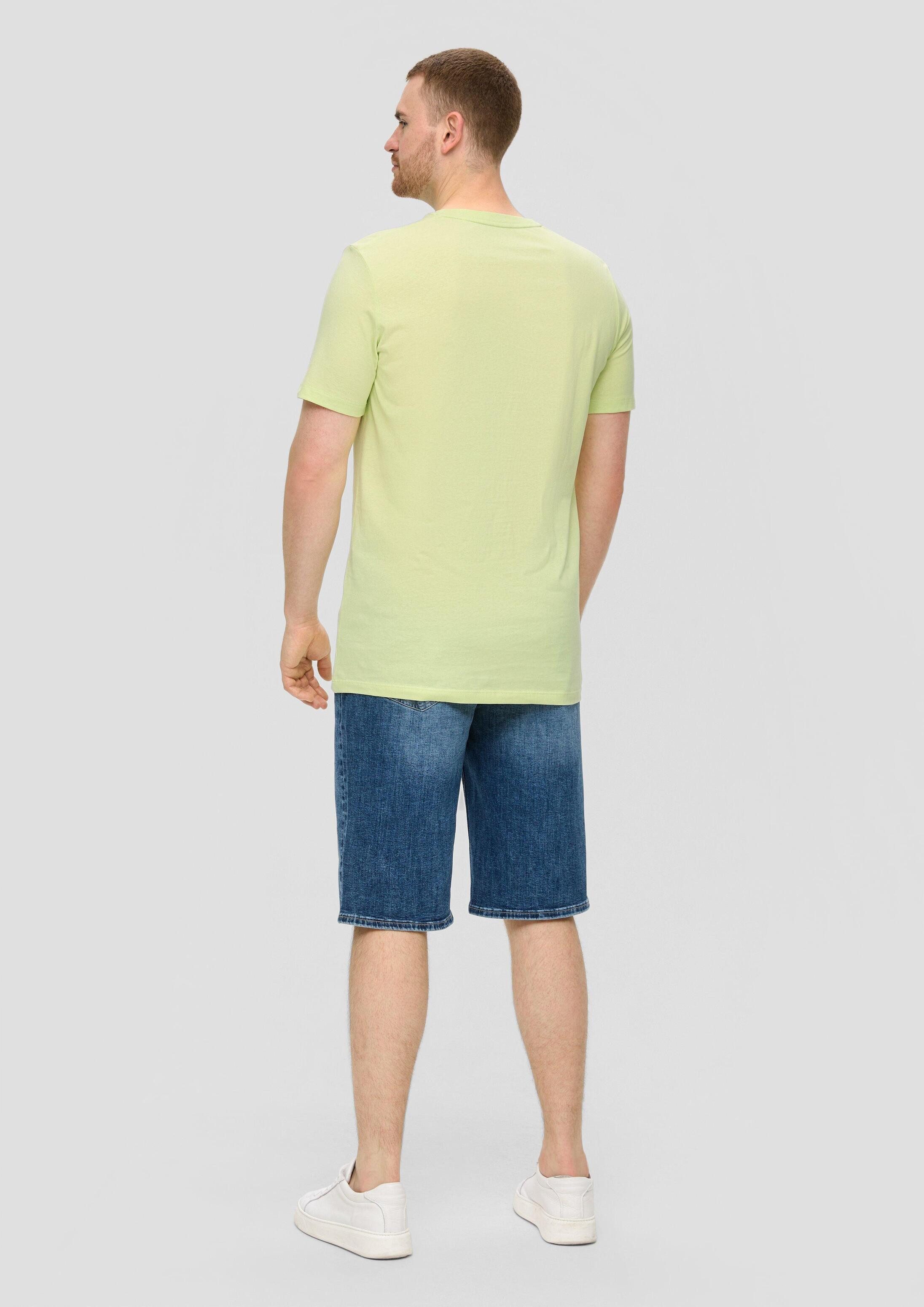s.Oliver Kurzarmshirt T-Shirt Baumwollshirt mit Frontprint