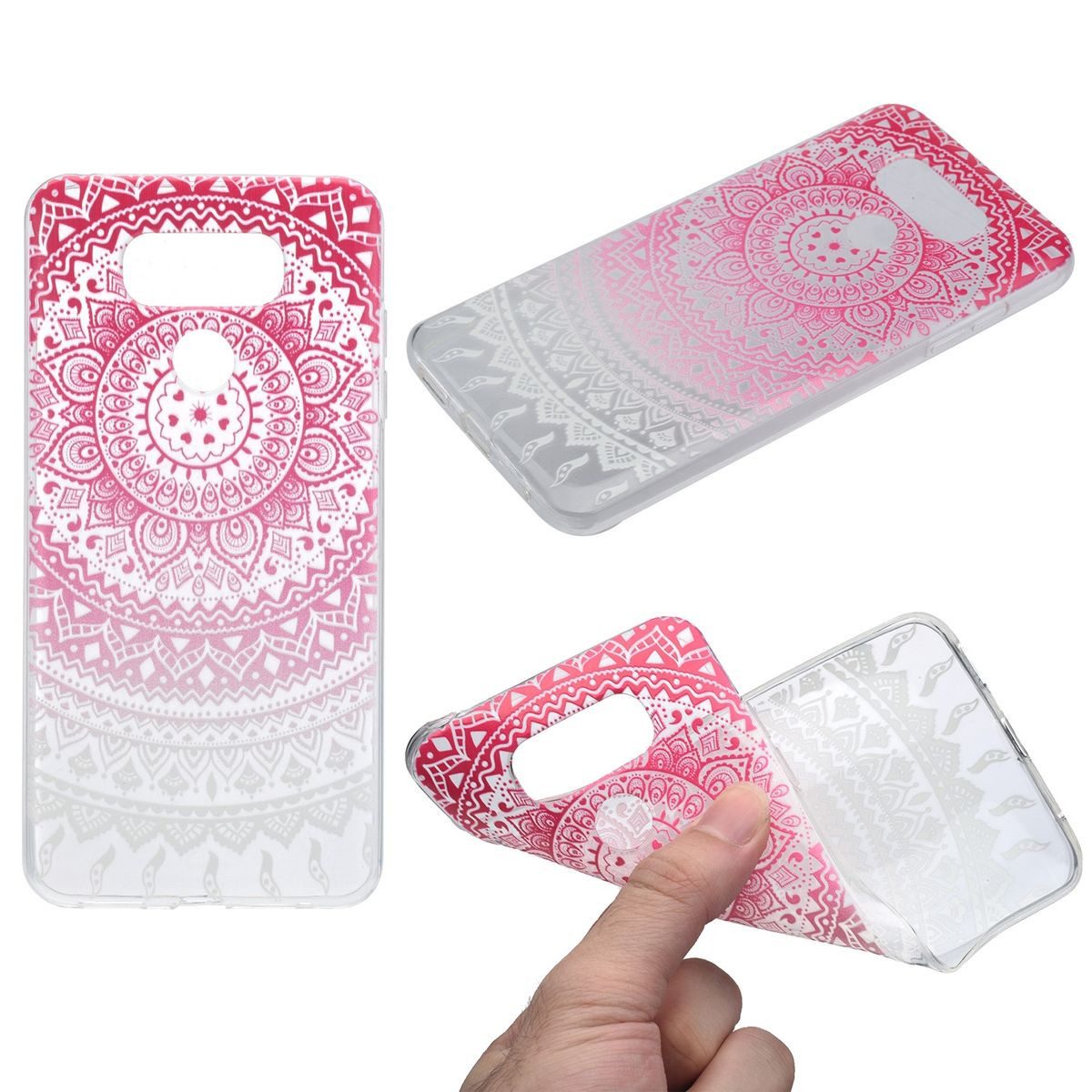 König Design Handyhülle LG G5, LG G5 Handyhülle Backcover Rosa