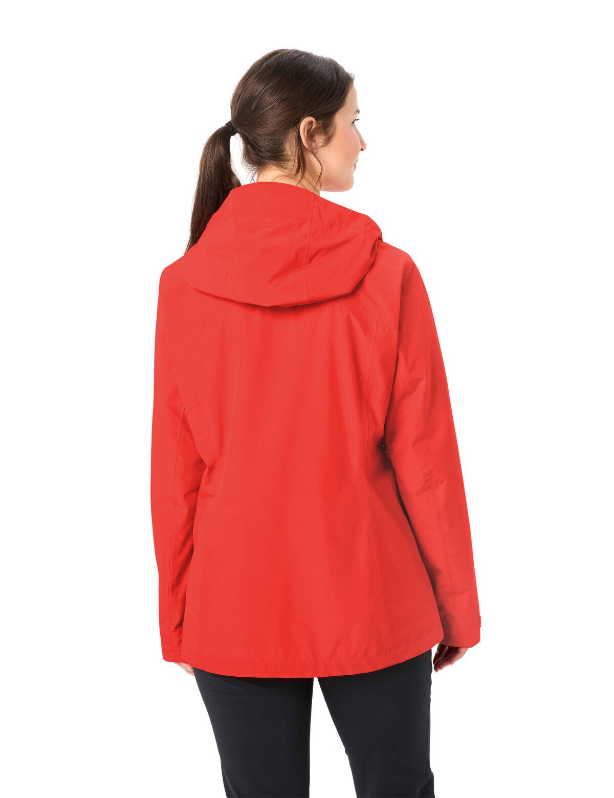 VAUDE Regenjacke WOMEN'S STRATHCONA JACKET mit Kapuze mit Kordelzug, wasserdicht, winddicht, atmungsaktiv
