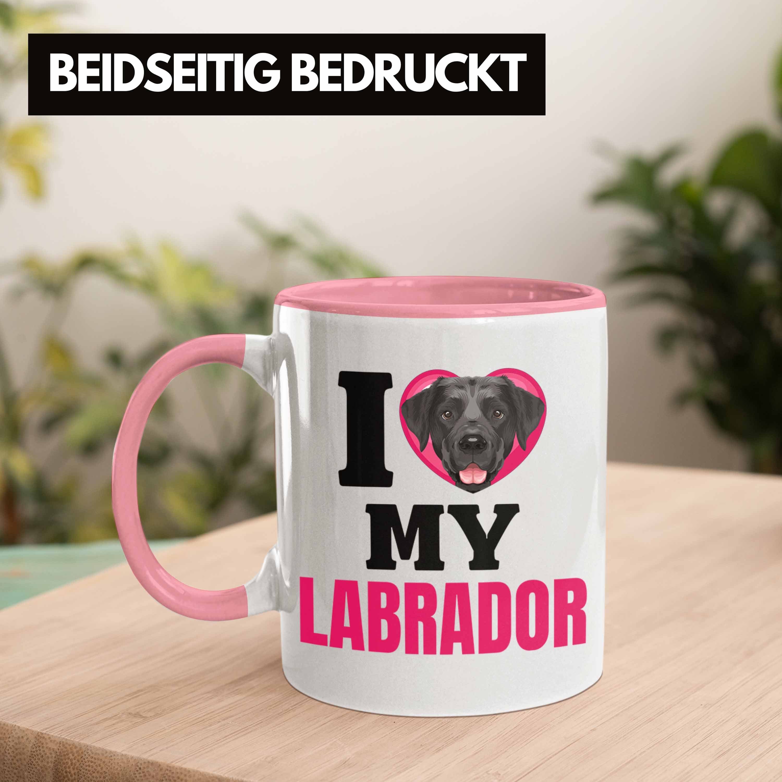 Trendation Tasse Besitzerin Spruch Tasse I Love Lustiger Rosa Geschenkidee Geschenk Labrador