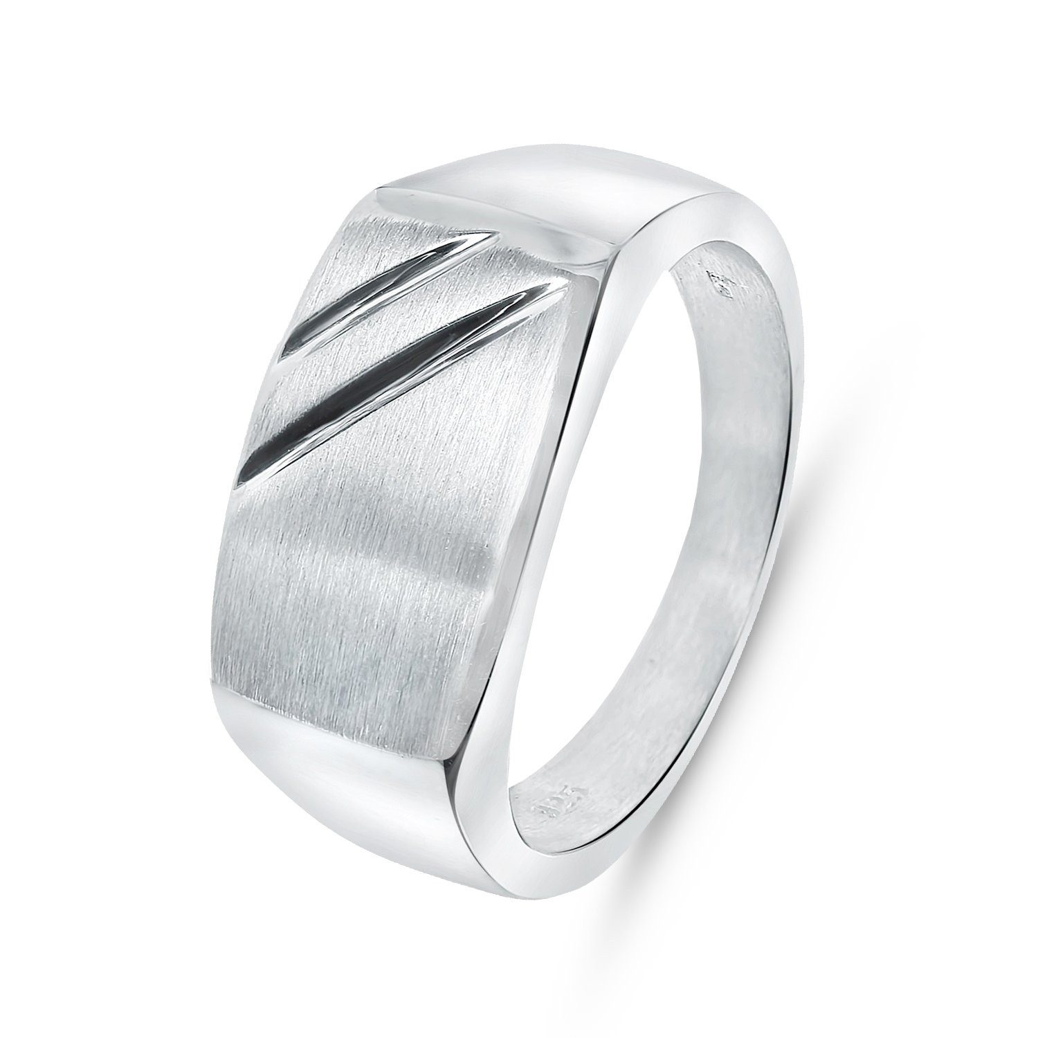 LUCARDI Siegelring Ring - 925 Silber - Silber - Herren
