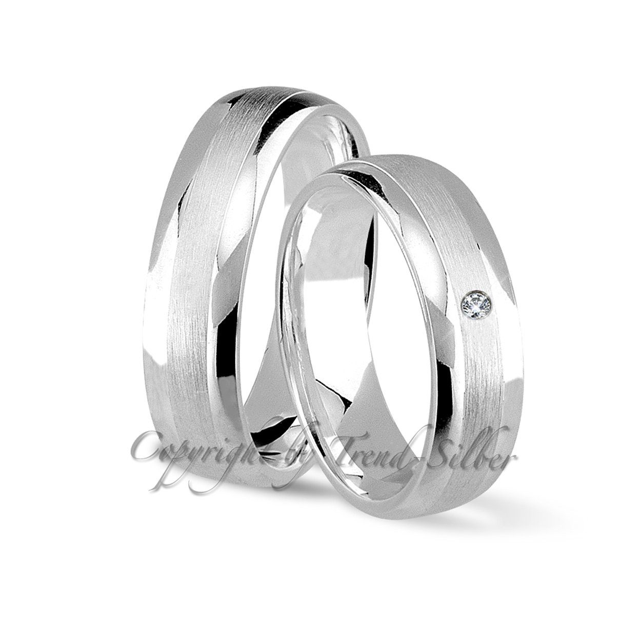 Trauringe123 Trauring »Hochzeitsringe Verlobungsringe Trauringe Eheringe  Partnerringe aus 925er Silber mit Stein, J- 38« online kaufen | OTTO