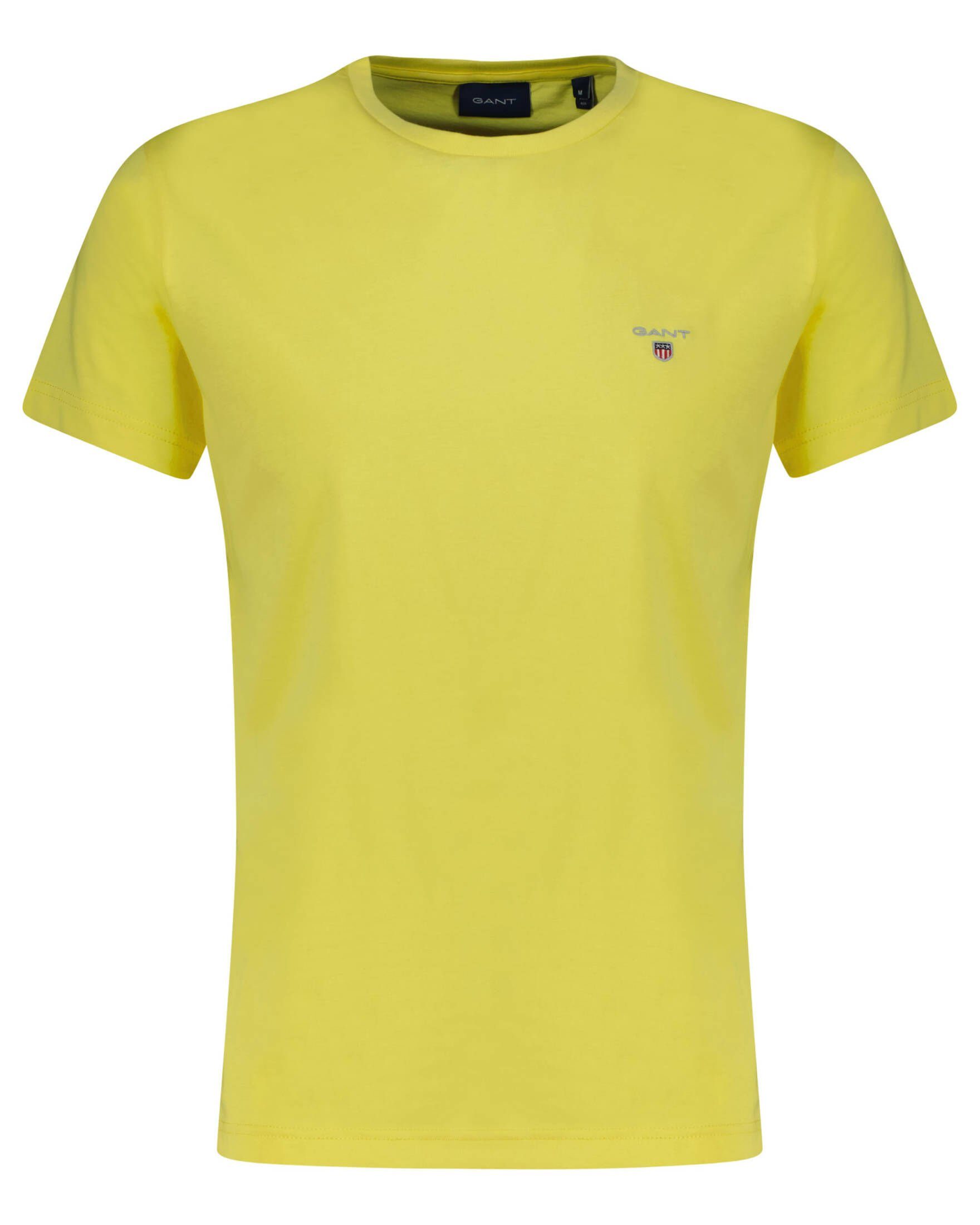 Gant T-Shirt Herren hellgelb T-Shirt (1-tlg) (519)