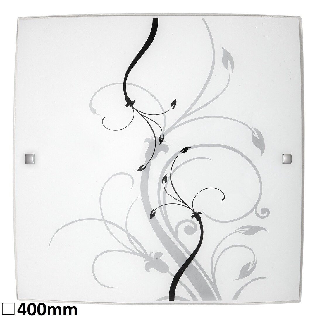 Rabalux Deckenleuchte "Elina" 2-flammig, Metall, weiß, E27, 400x400mm