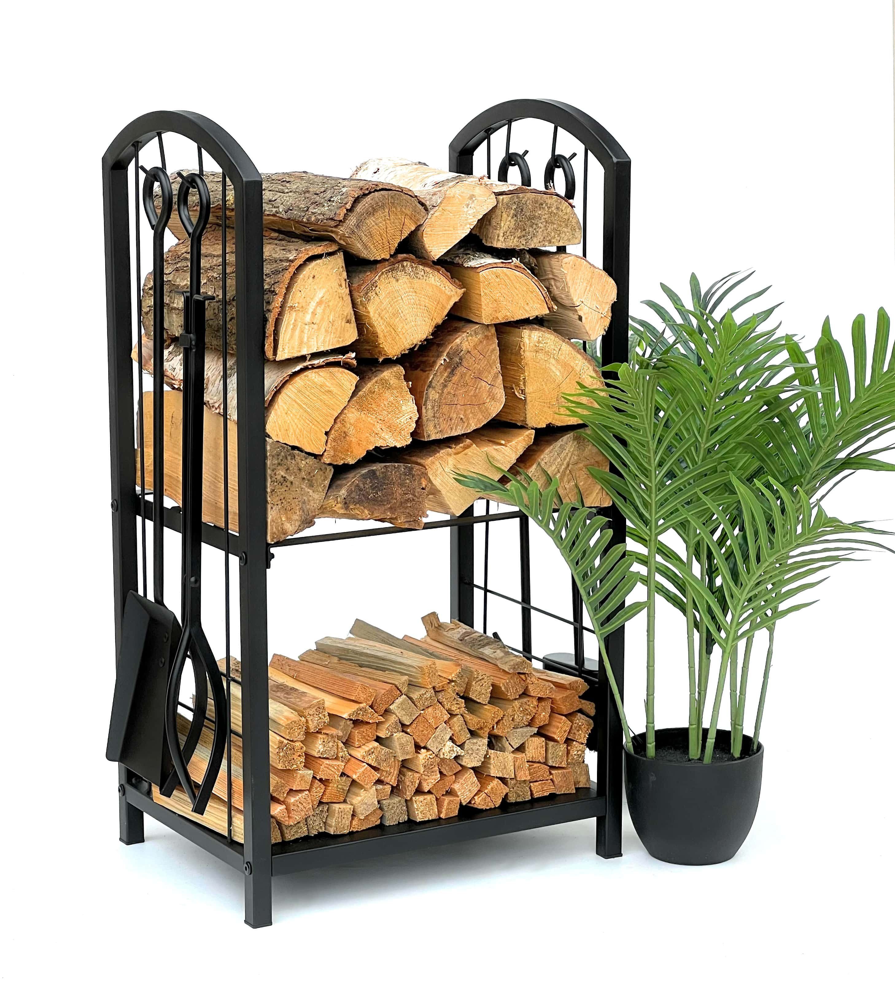 DanDiBo Kaminholzregal Metall Schwarz 72 cm günstig online kaufen