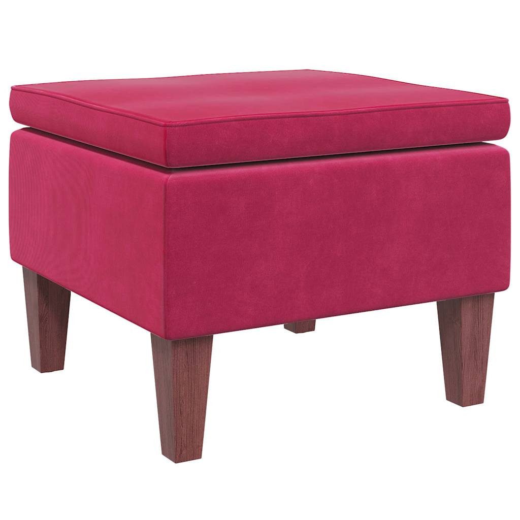 vidaXL Hocker Hocker mit Holzbeinen Weinrot Samt (1 St) günstig online kaufen