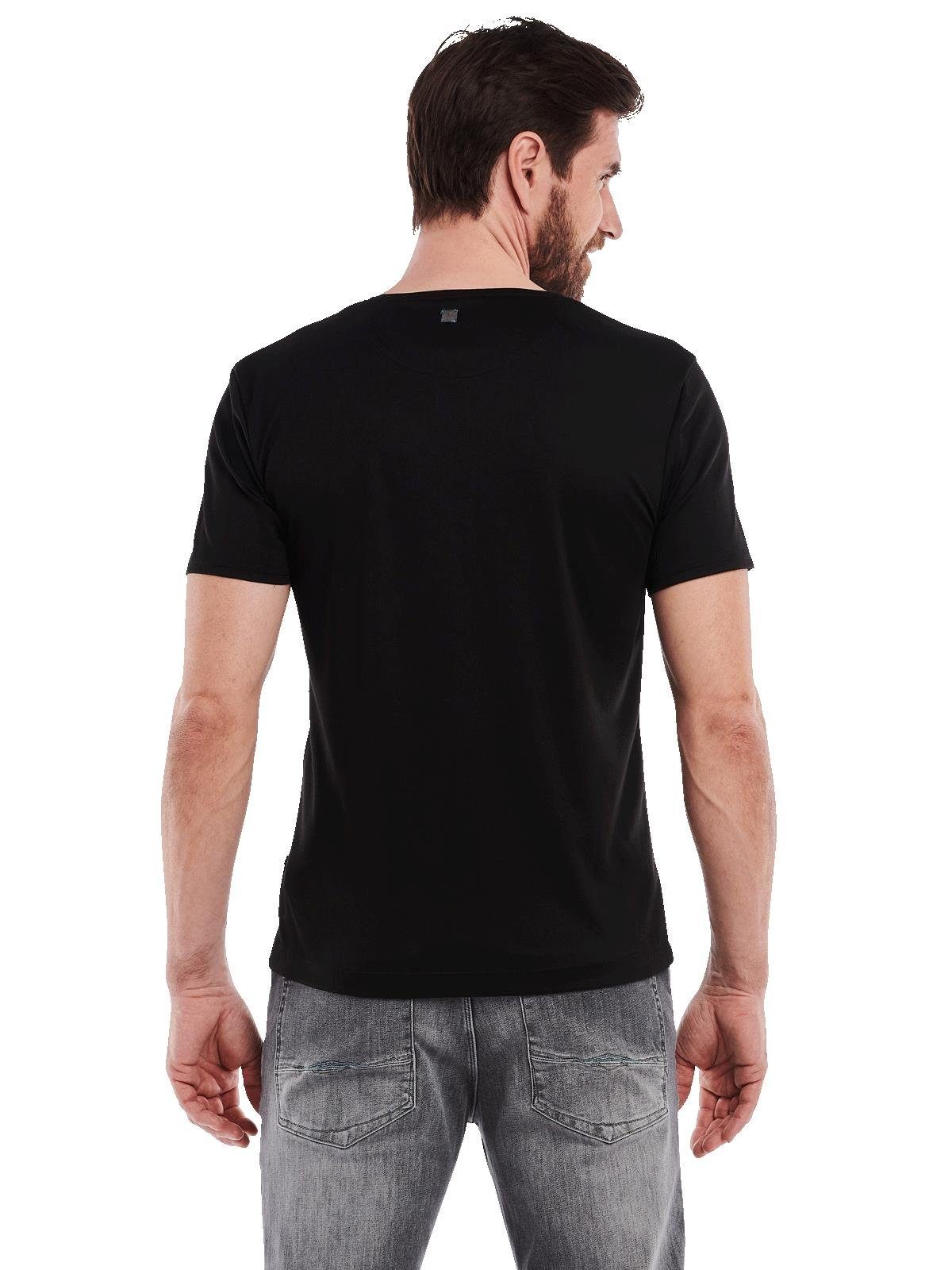 Rundhalsshirt T-Shirt Verarbeitung nachhaltiger Engbers aus