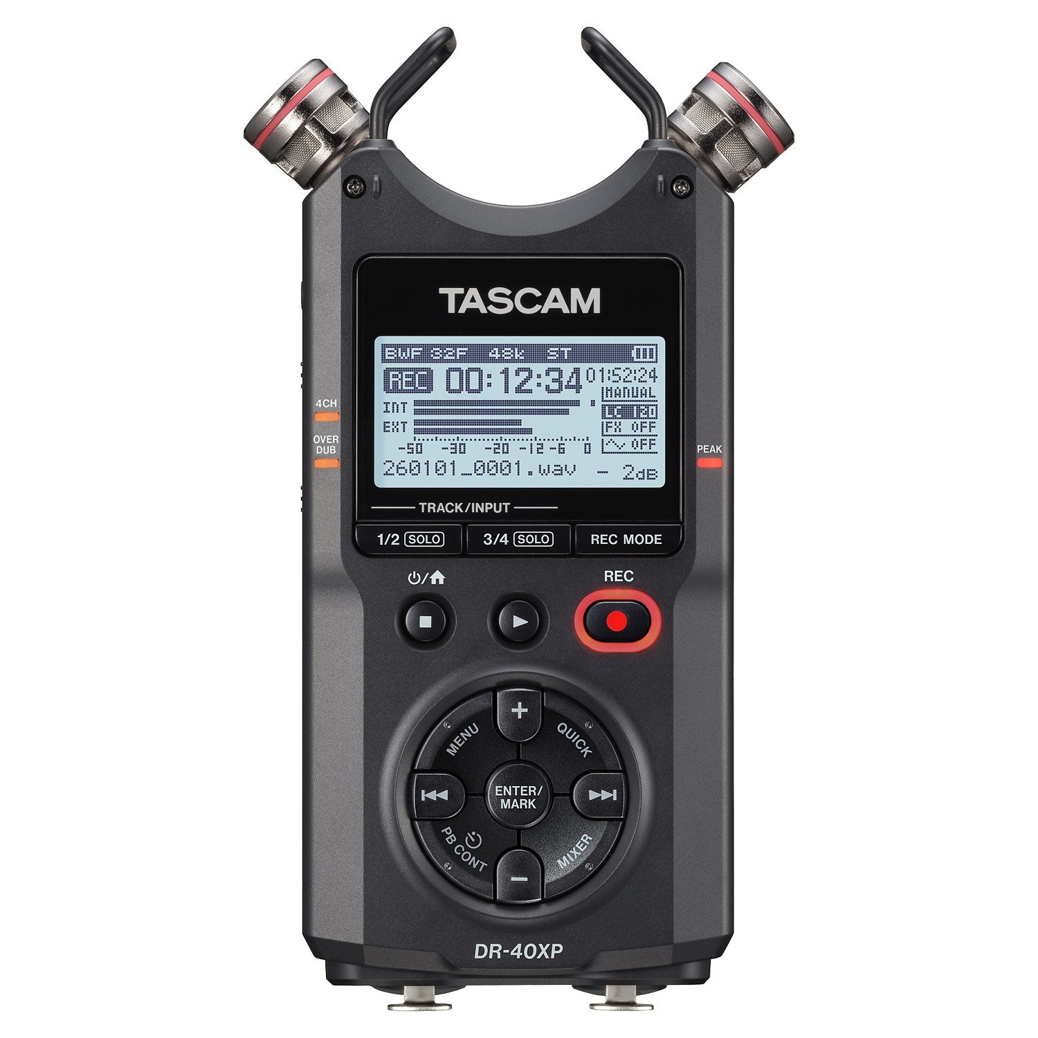 Tascam Tascam Audio-Recorder DR-40XP + Bonus In-Ear Kopfhörer Digitales Aufnahmegerät (Mit In-Ear Kopfhörer) – Bild 2 von 5