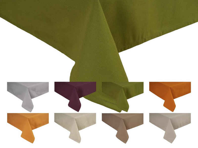 beties Tischdecke Wunschton (1-tlg, 1 Stück), Tischtuch ca. 110x110 cm, unifarben, einfarbig moosbild-grün