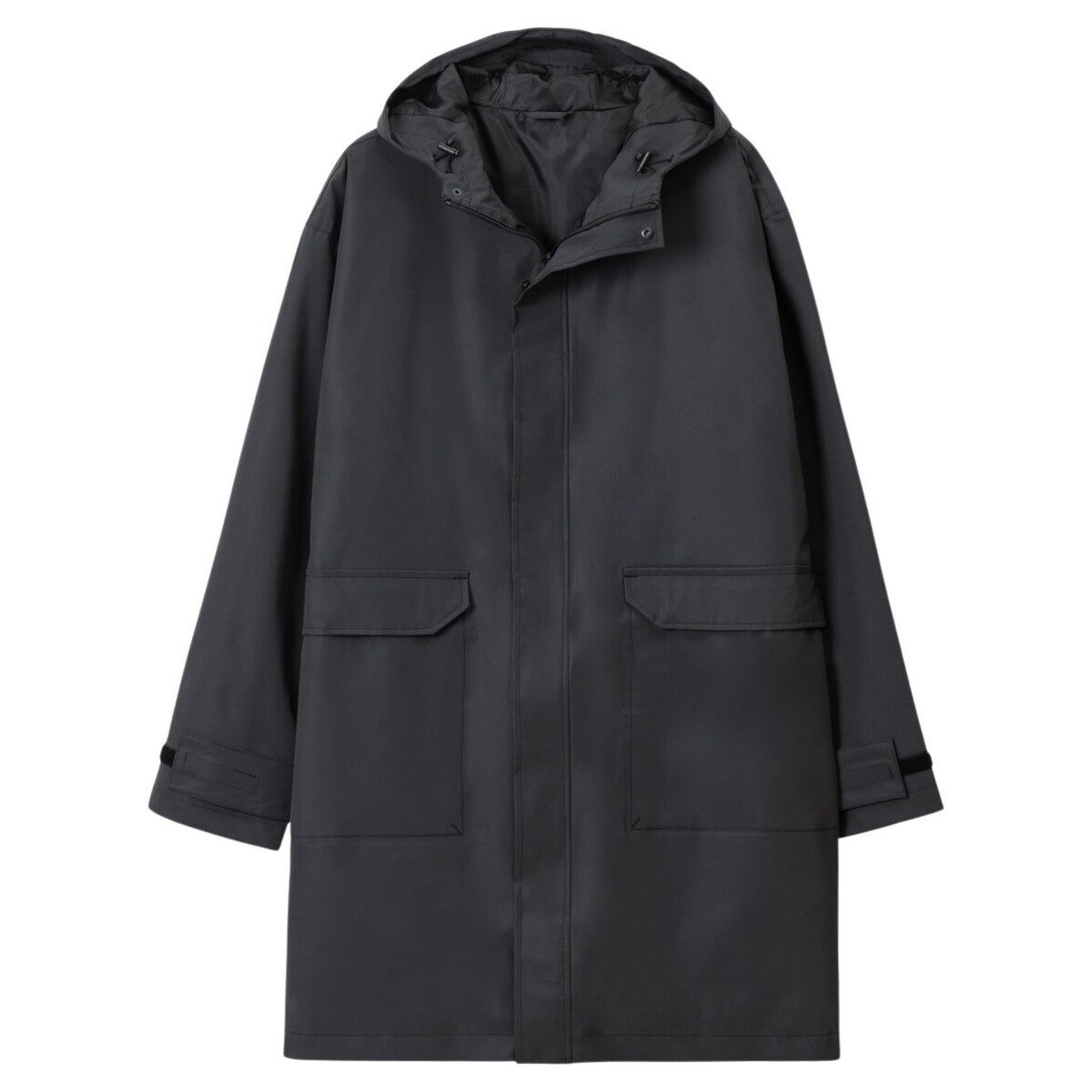 PAIKKA Outdoorjacke Regenmantel für Zweibeiner reflektierend Unisex Sade dark black