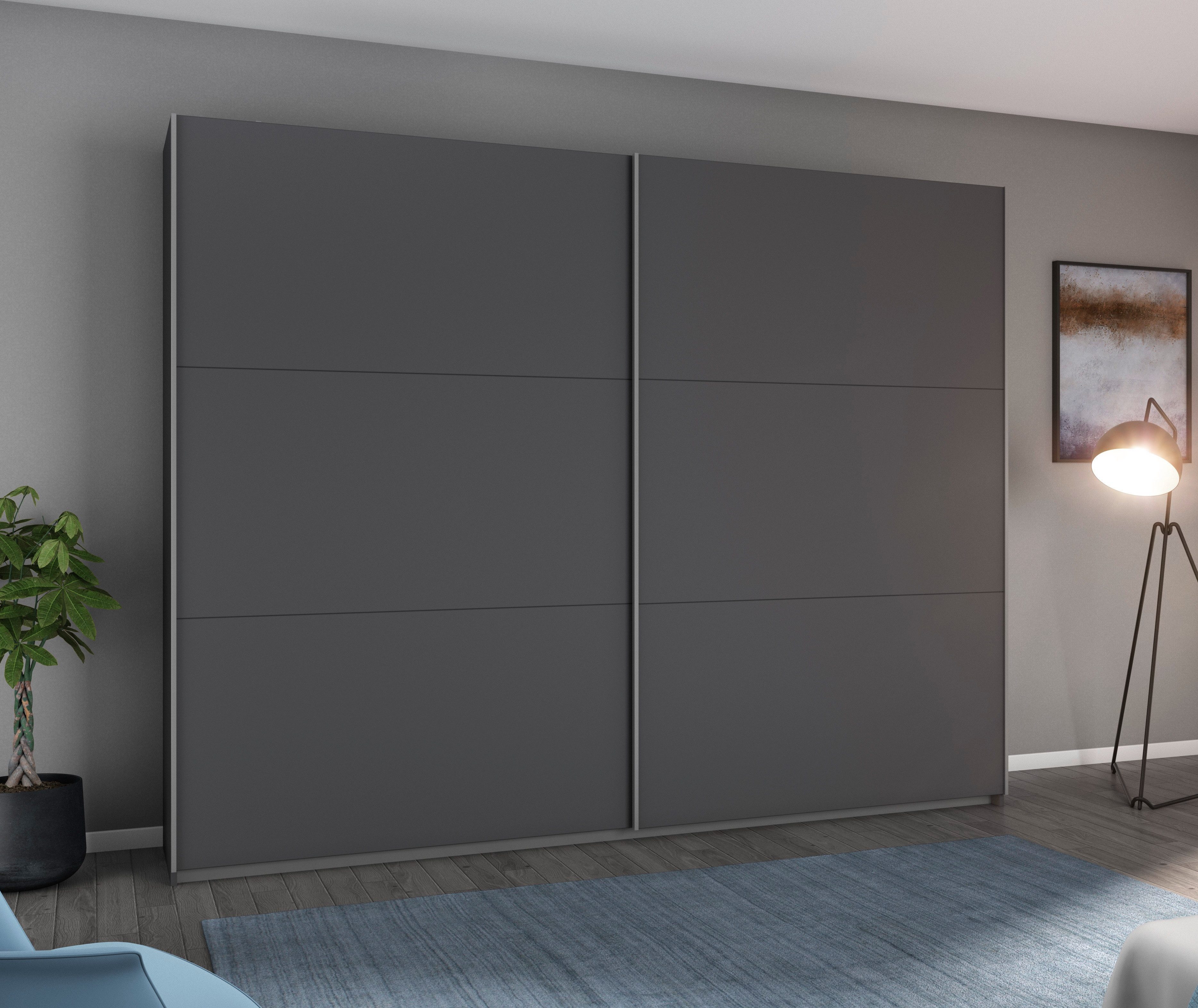 rauch Schwebetürenschrank AURELIO Kleiderschrank Garderobe (3 Ausstattungen BASIC/CLASSIC/PREMIUM (inkl. SOFT-CLOSE-FUNKTION) 3 verschiedene Ausstattungsvarianten Griffe aus Metall MADE IN GERMANY