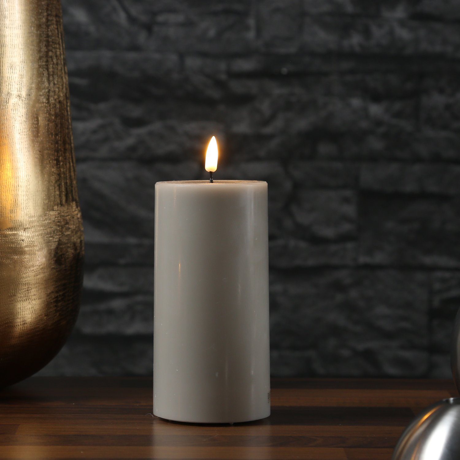 Deluxe Homeart LED-Kerze Mia Deluxe Echtwachs Wachsspiegel flackernd H: 15c günstig online kaufen