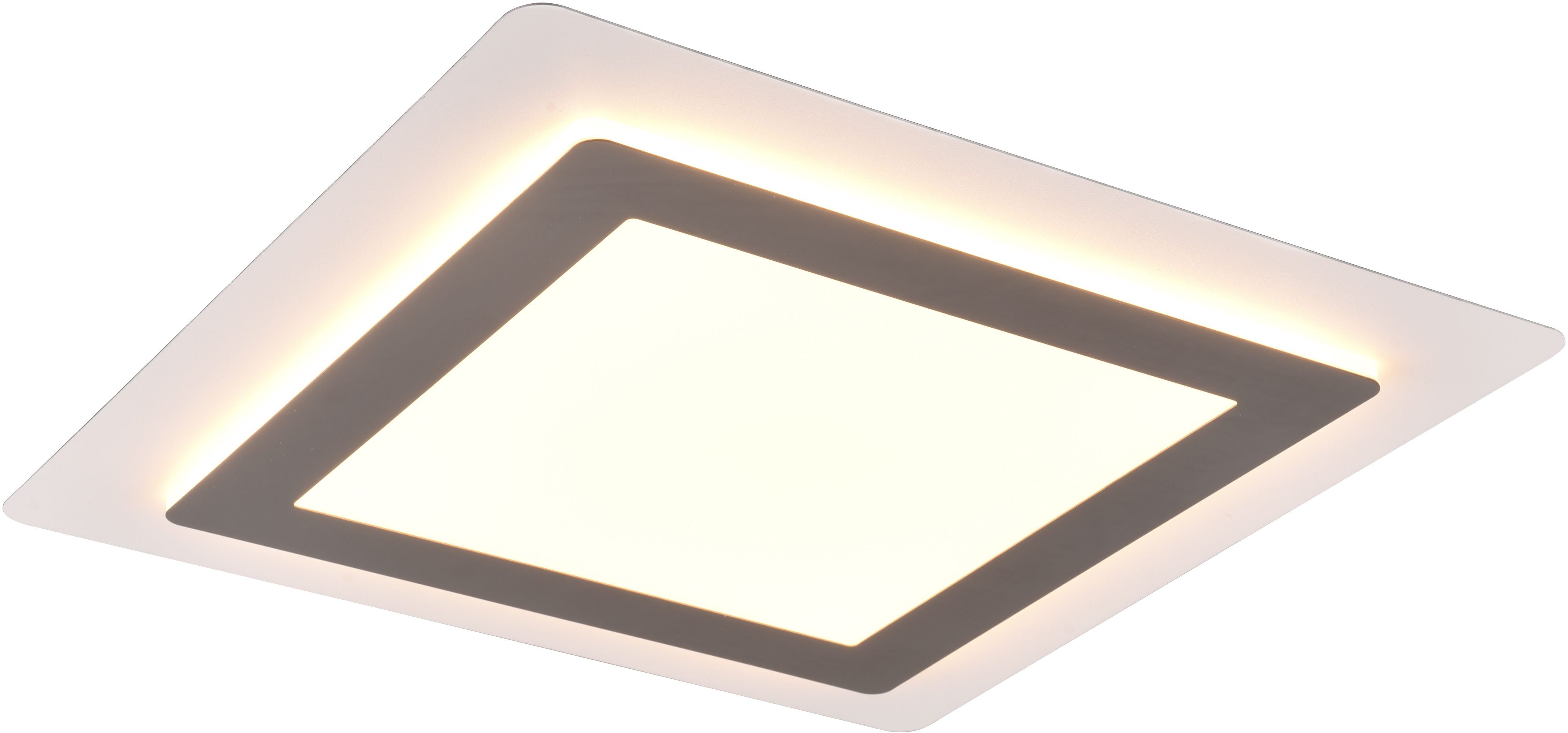 TRIO Leuchten LED Deckenleuchte MORGAN, quadratische Deckenlampe 45x45cm, dimmbar, CCT, Memoryfunktion, Nachtlichtfunktion, LED fest …