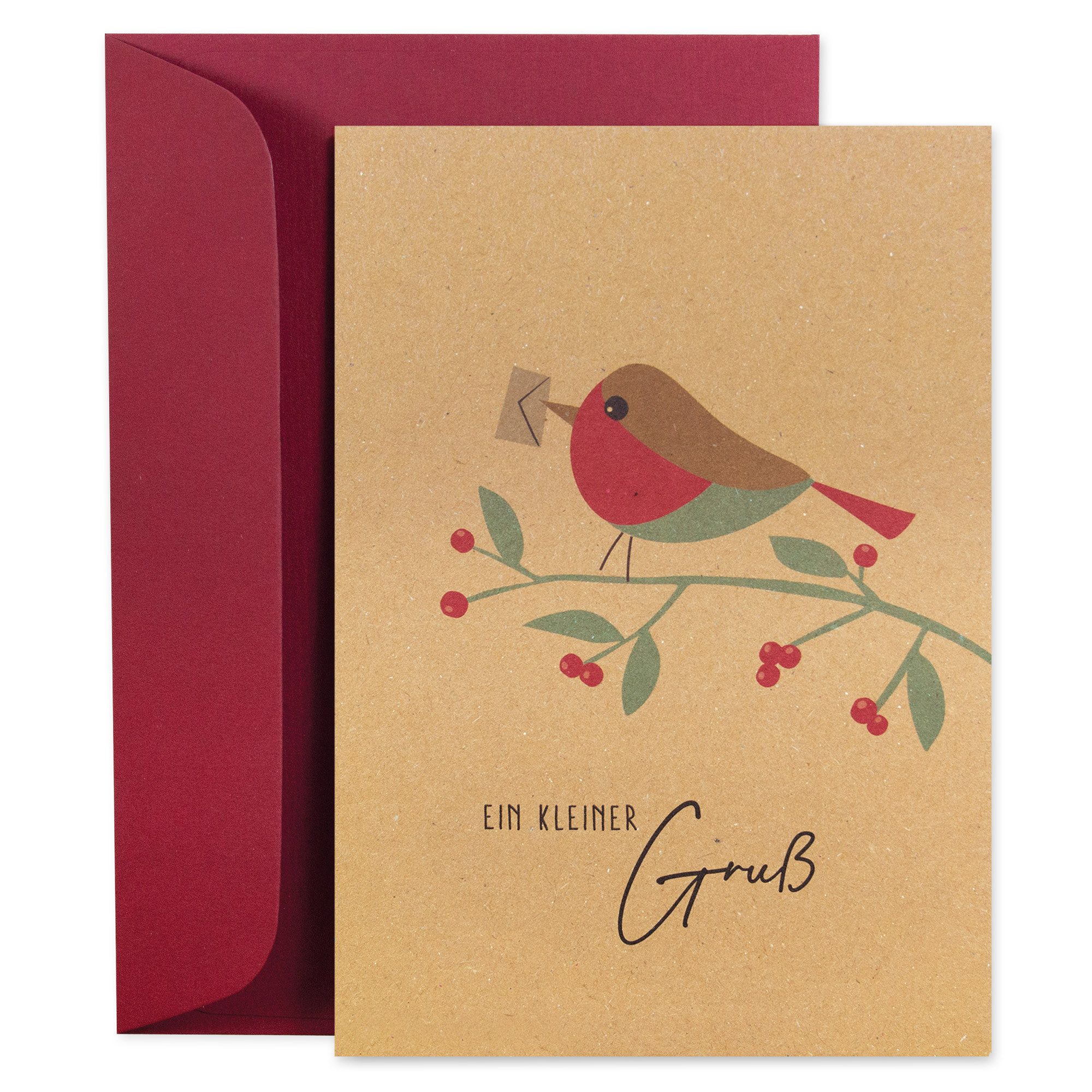 Bow & Hummingbird Postkarte Postkarte "Ein kleiner Gruß", wahlweise mit Briefumschlag