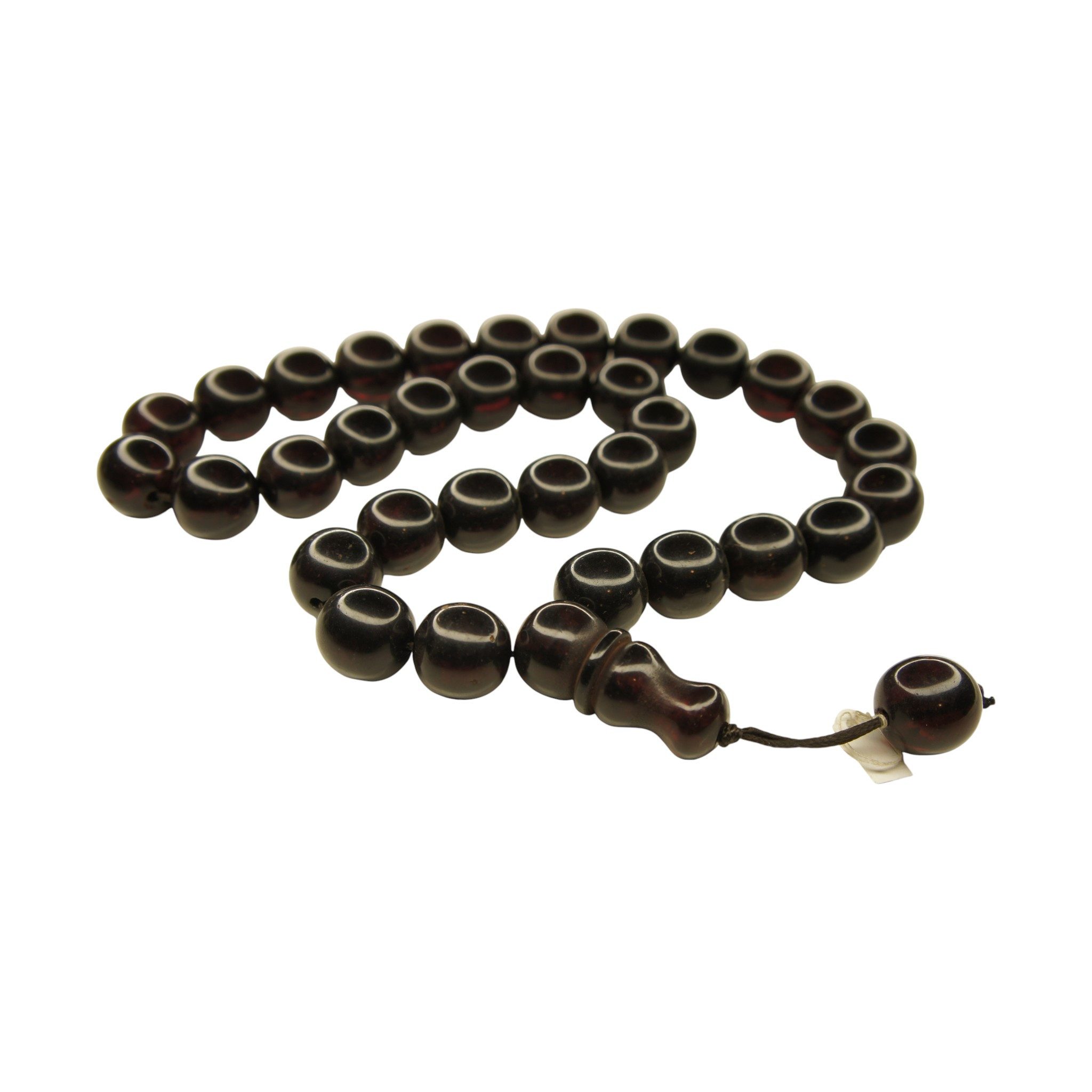 TesbihBid Kettenanhänger Osmanische Katalin Bakalite Gebetskette in Schwarz (Bakalite Subha Ates, Amber Prayerbeads Rosary Faturan, 33-tlg., Die Schnösten Geschenk für Manner), Gebetskette Tesbih Misbaha Tasbeeh