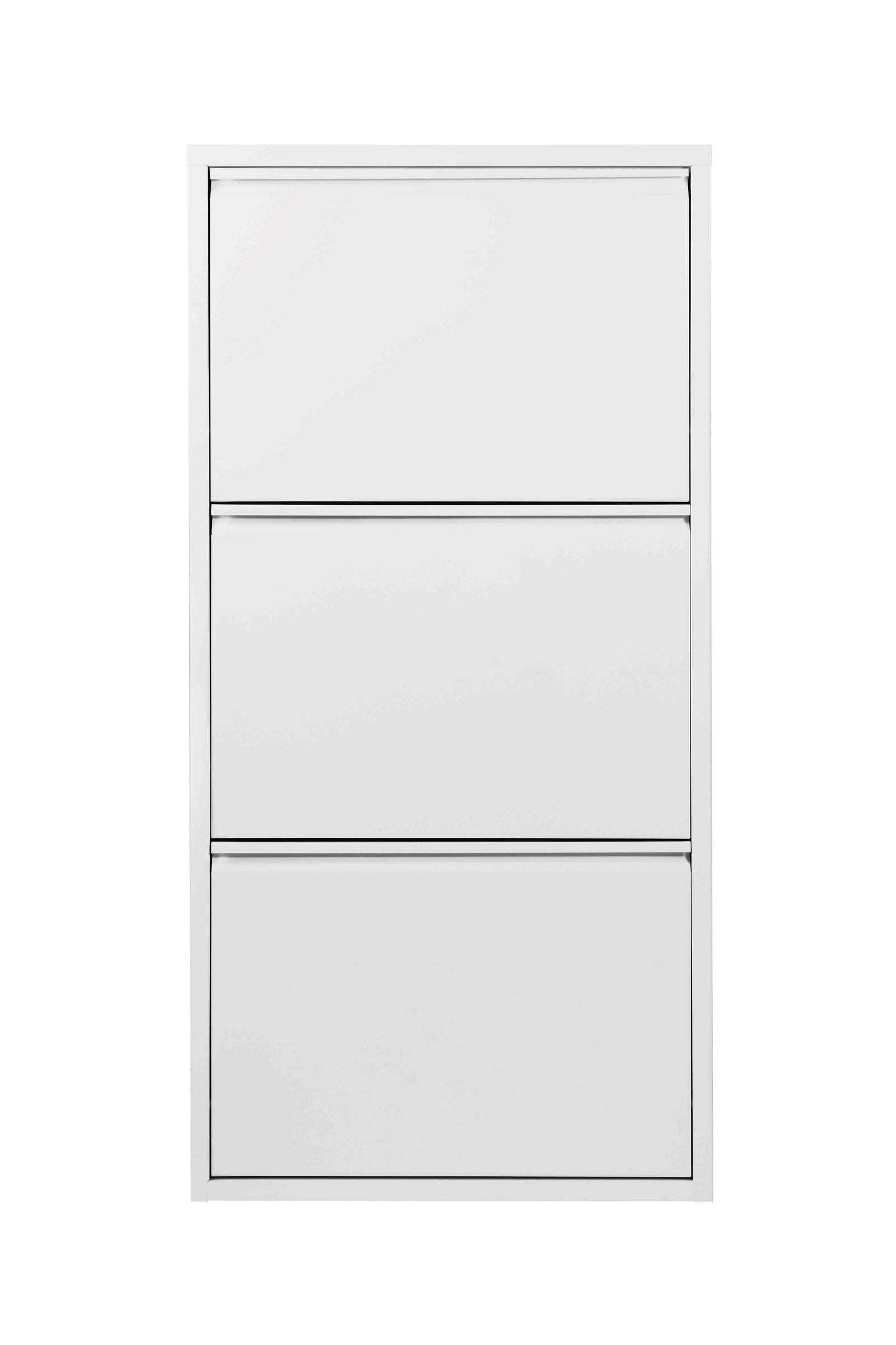 PREISBRECHER Schuhkipper WIT, in Weiß, Lackiert, Metall, montiert - 50x105x15cm (BxHxT)
