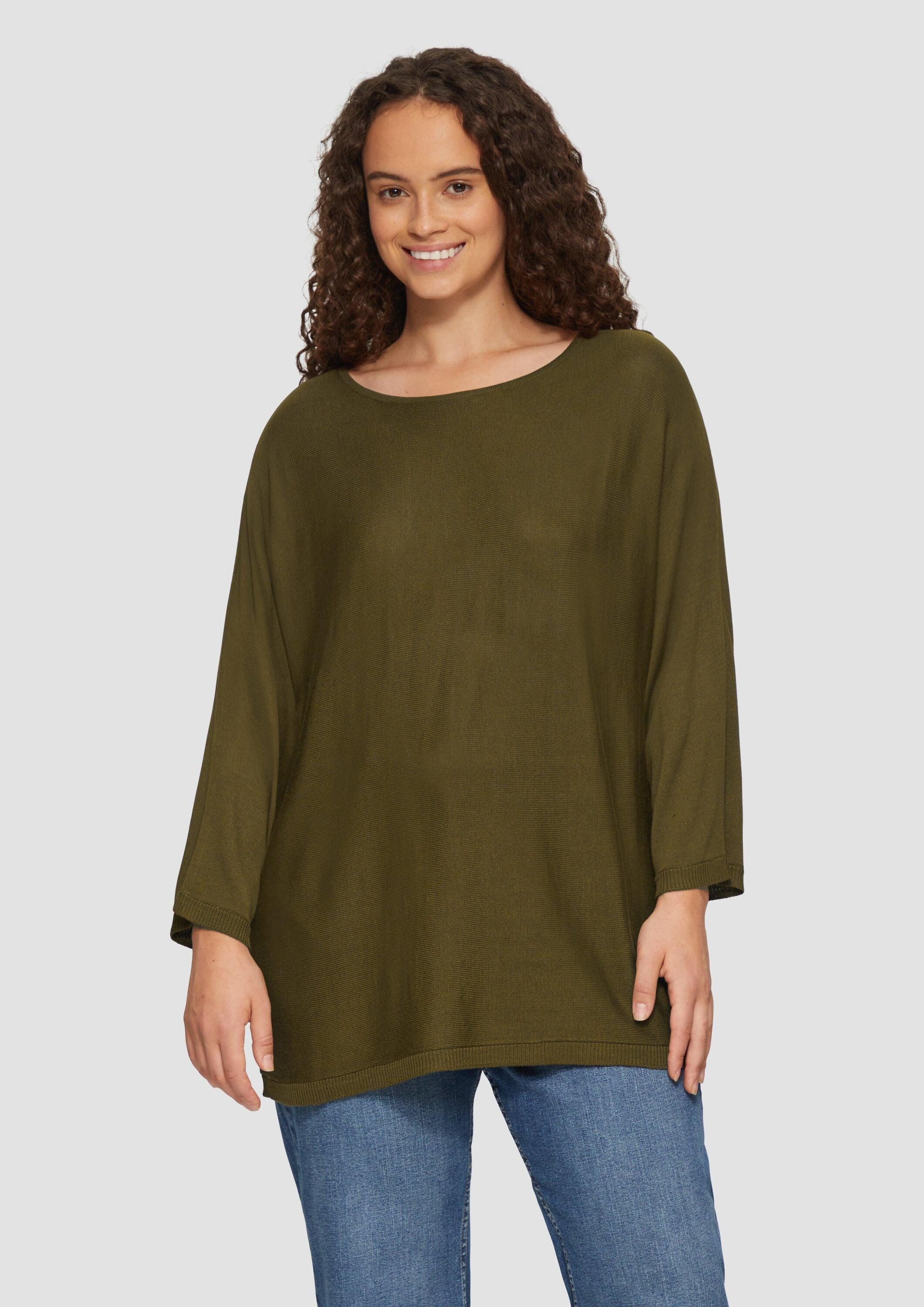 QS 3/4 Arm-Pullover Strickpullover (1-tlg) günstig online kaufen