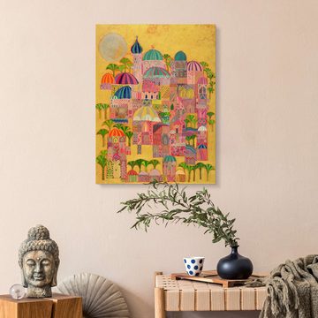 Posterlounge Alu-Dibond-Druck Laila Shawa, Die goldene Stadt, Orientalisches Flair Malerei