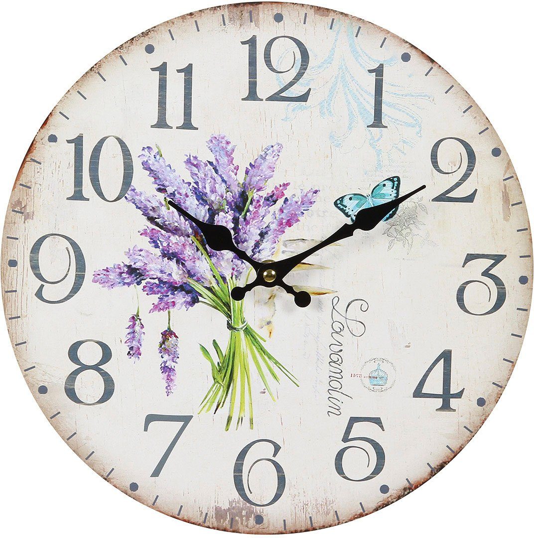 Ambiente Haus 28cm Lavendel Wanduhr Wanduhr