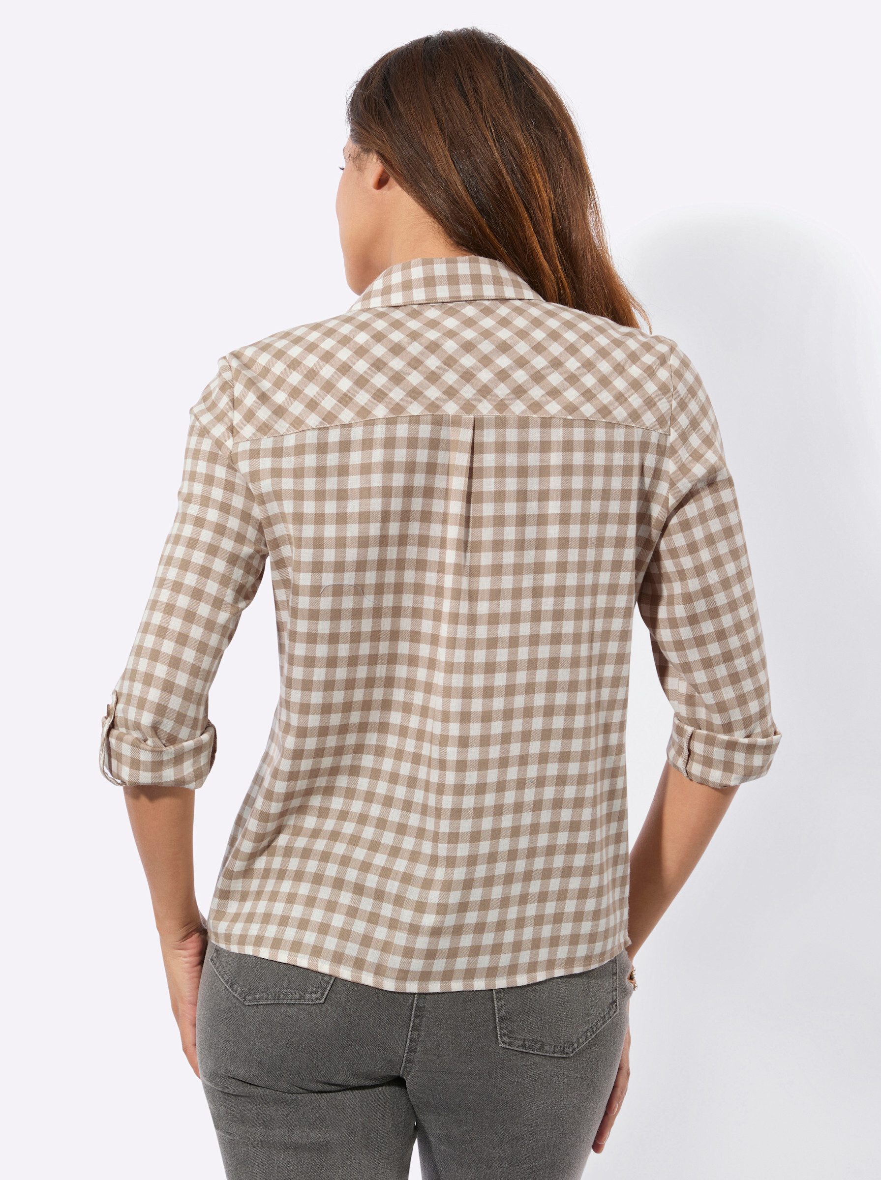Witt Klassische Bluse Karo-Flanellbluse Langarm