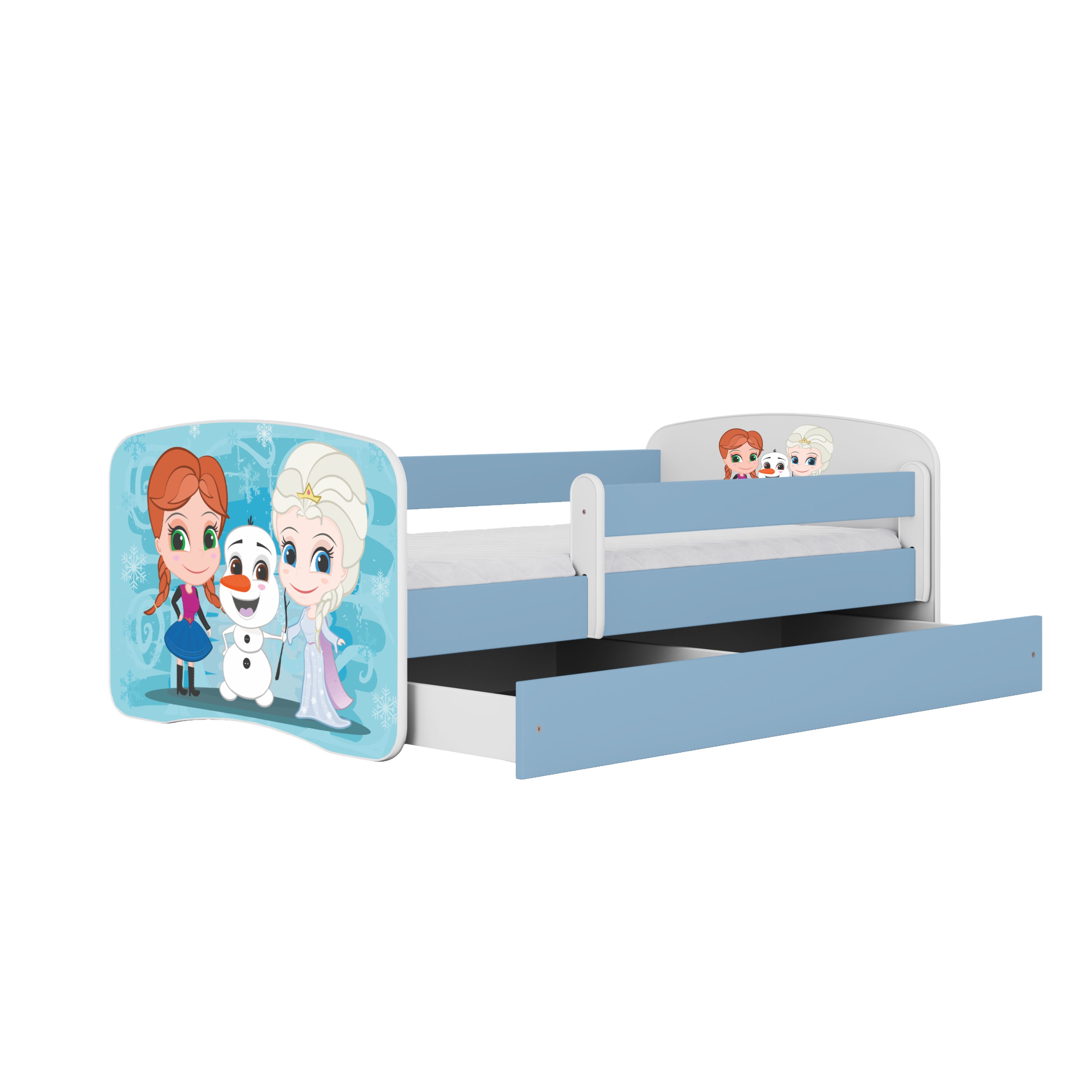 Raumhirsch Furniture Kinderbett 70x140, 80x160, 80x180 cm - Komplettset mit Schublade (Bett für Mädchen, Einzelbett Kinder 2–12, mit Rausfallschutz & Lattenrost), verschiedene Farben & Designs
