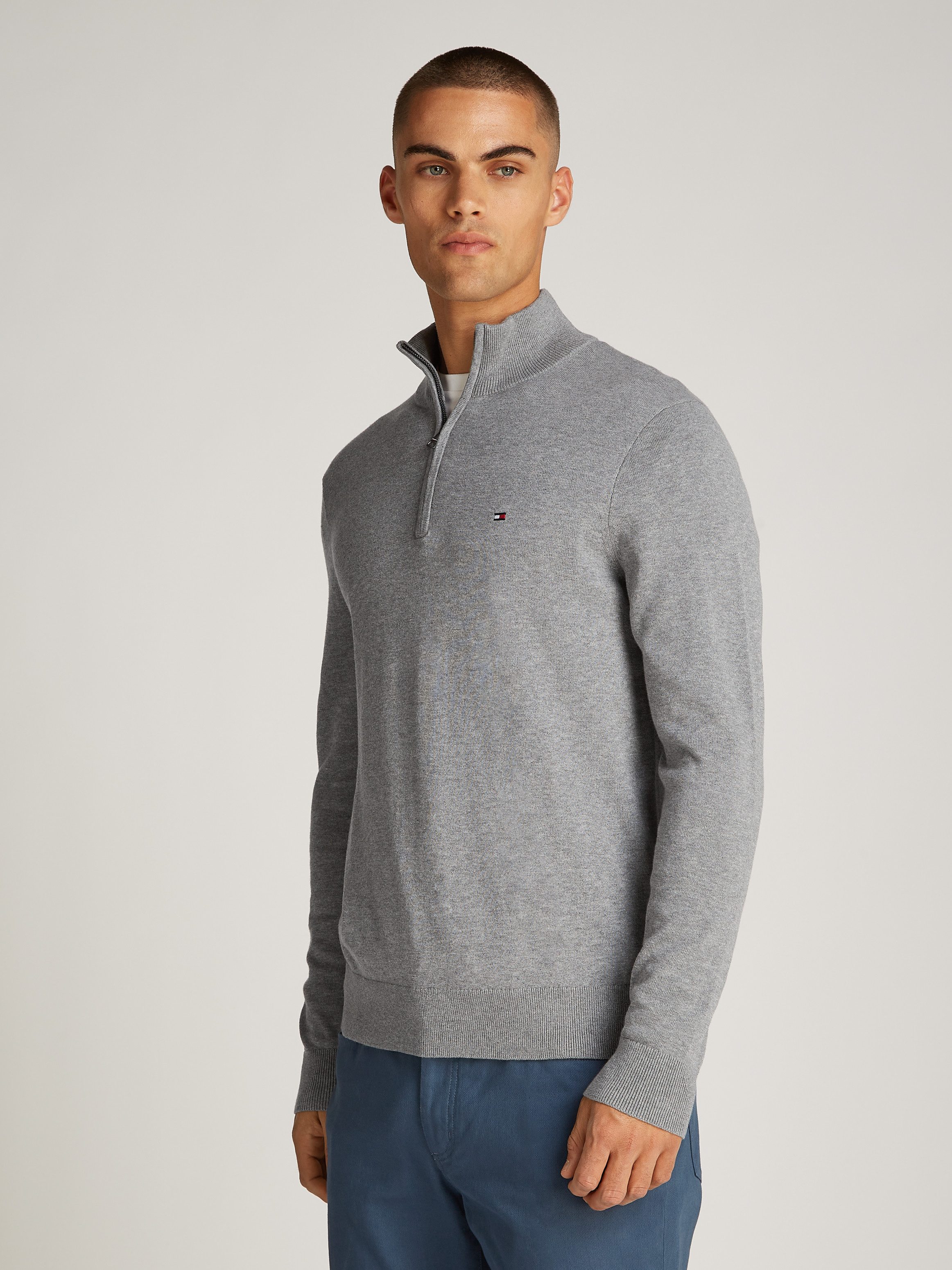 Tommy Hilfiger Troyer ESSENTIAL COTTON ZIP günstig online kaufen