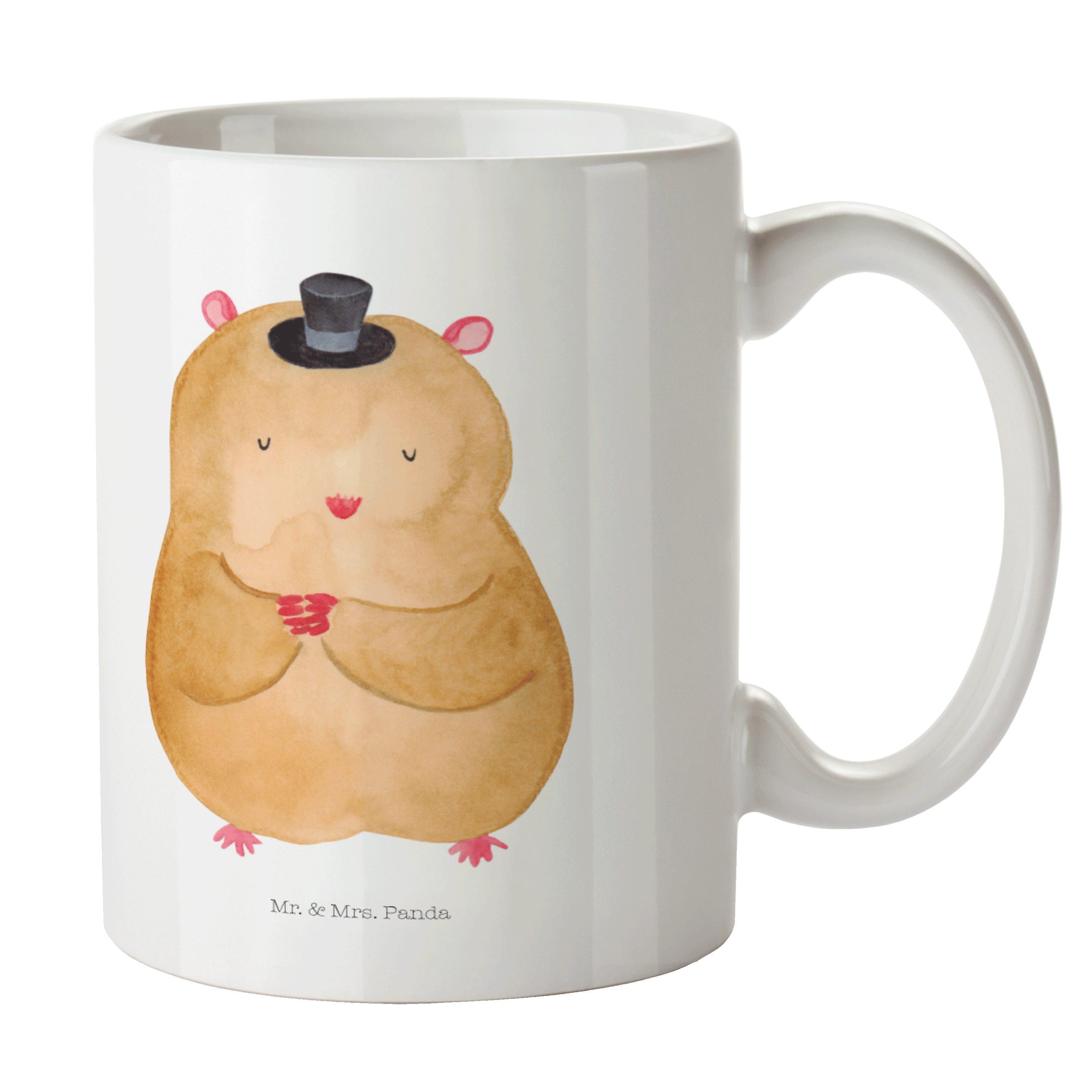 Panda Laune, Mrs. Geschenk, Zauberer, Gute Keramik Weiß Hut Tasse Zwerghamster, mit & Hamster - - Mr.