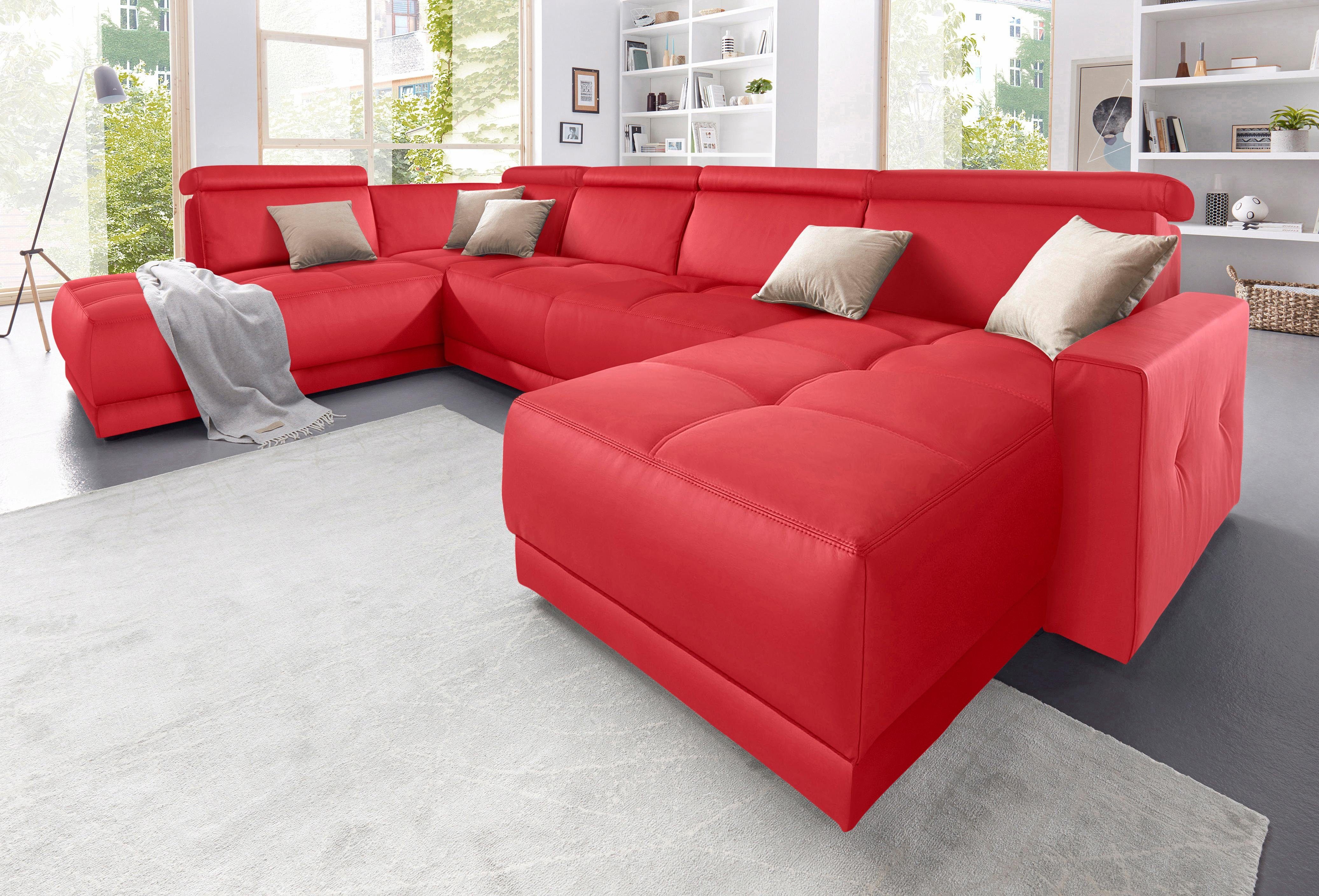 DOMO collection Wohnlandschaft "Ava moderne Sitzheftung mit toller Doppelna günstig online kaufen