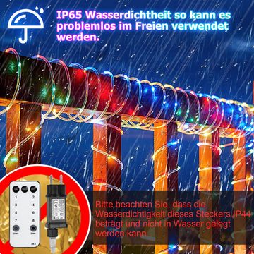 Bettizia LED-Lichterschlauch LED Lichterschlauch LED Lichterkette 8 Modi IP65 Wasserdicht RGB 10M