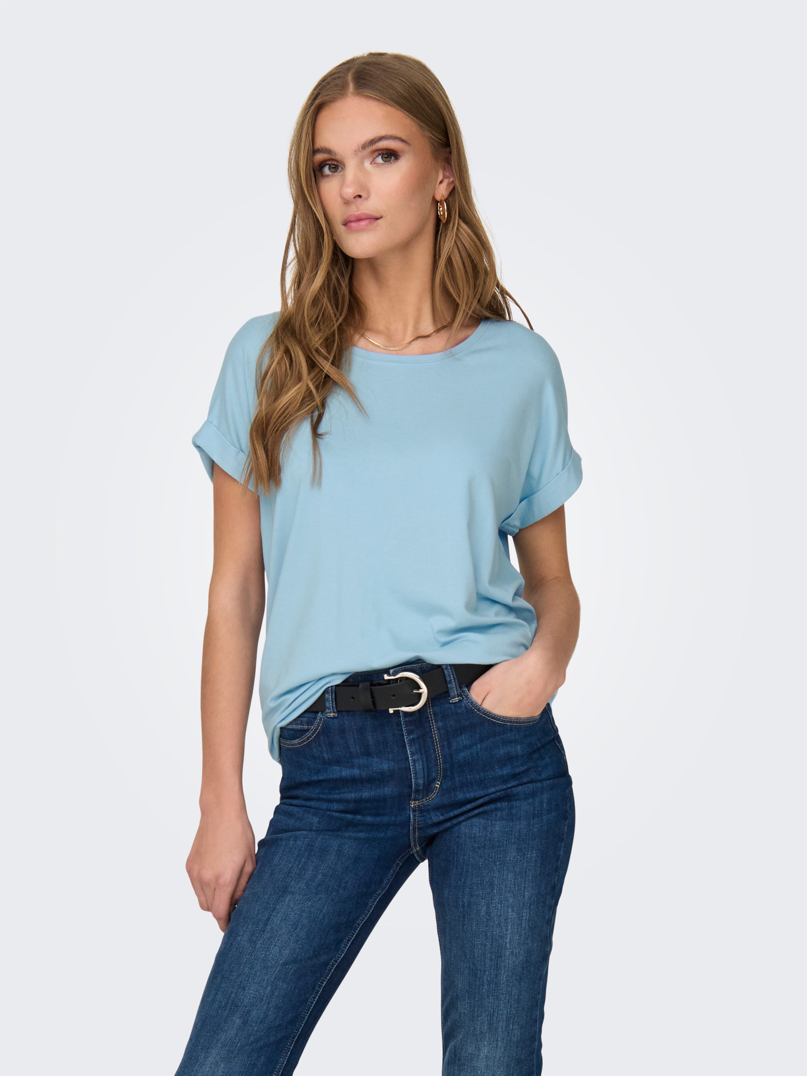 ONLY T-Shirt ONLMOSTER – Kurzarmshirt mit Aufschlag und klassischem Look un günstig online kaufen