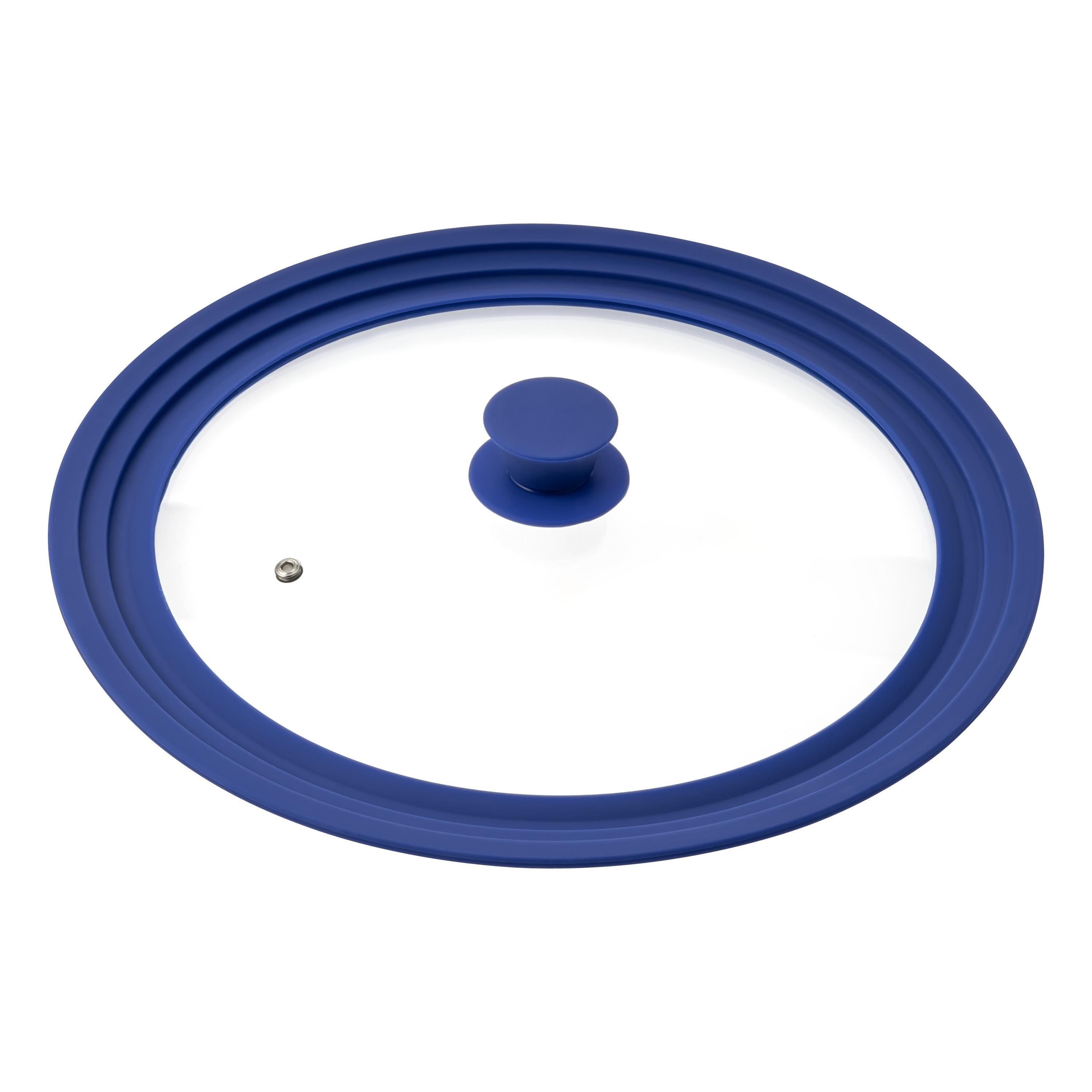 Universaldeckel Universal-Glasdeckel mit Silikonrand, 30/32/34 cm groß, Kochtopf