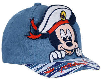 Disney Mickey Mouse Schirmmütze »Mickey Mouse Baseball Cap Mütze Jungen Kapitän Blau und Grau Sonnenschutz Kinder Gr. 48 + 50«