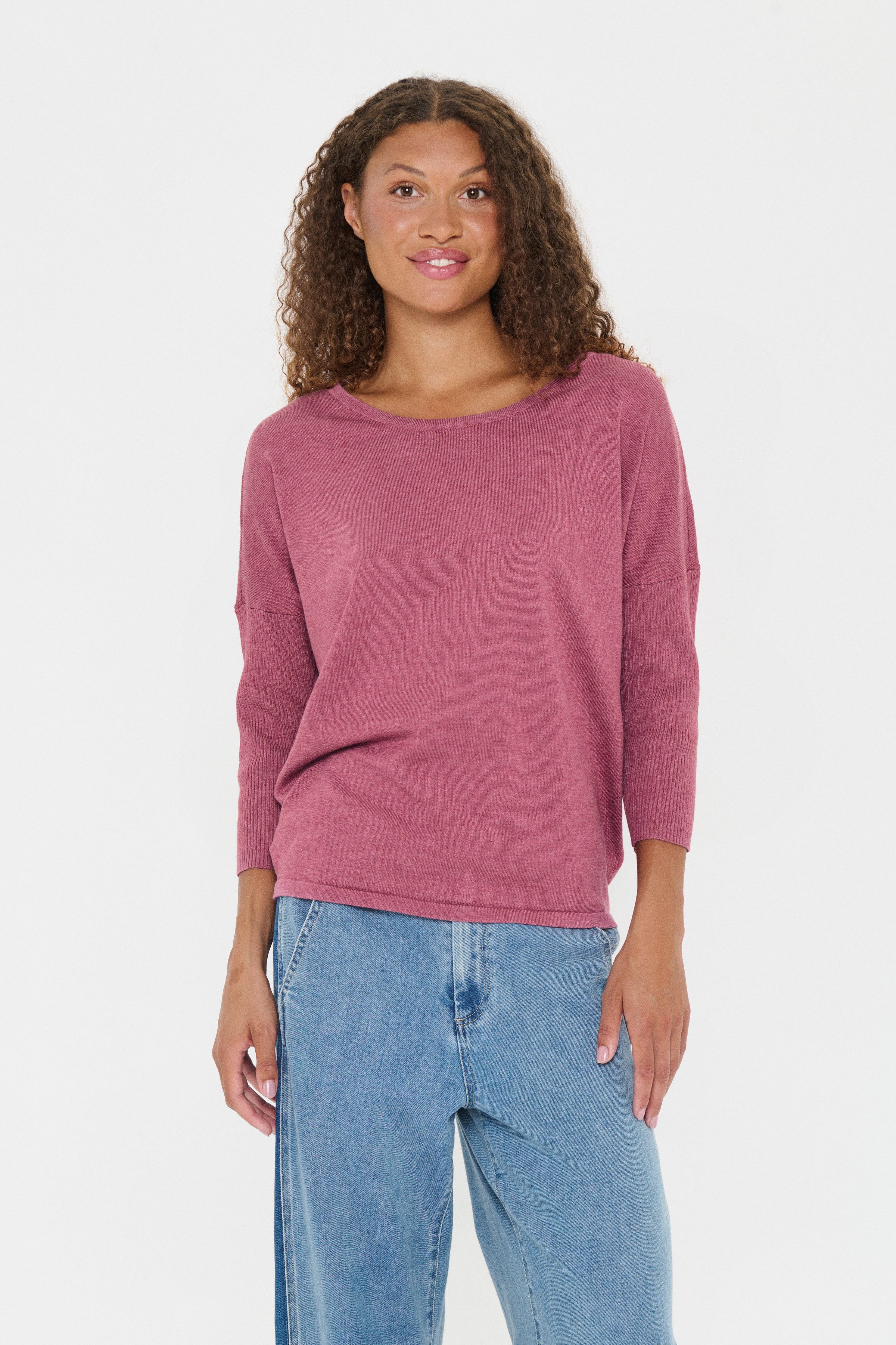 Saint Tropez Rundhalspullover A2561, MilaSZ R-Neck Feinstrick mit Viskose, günstig online kaufen