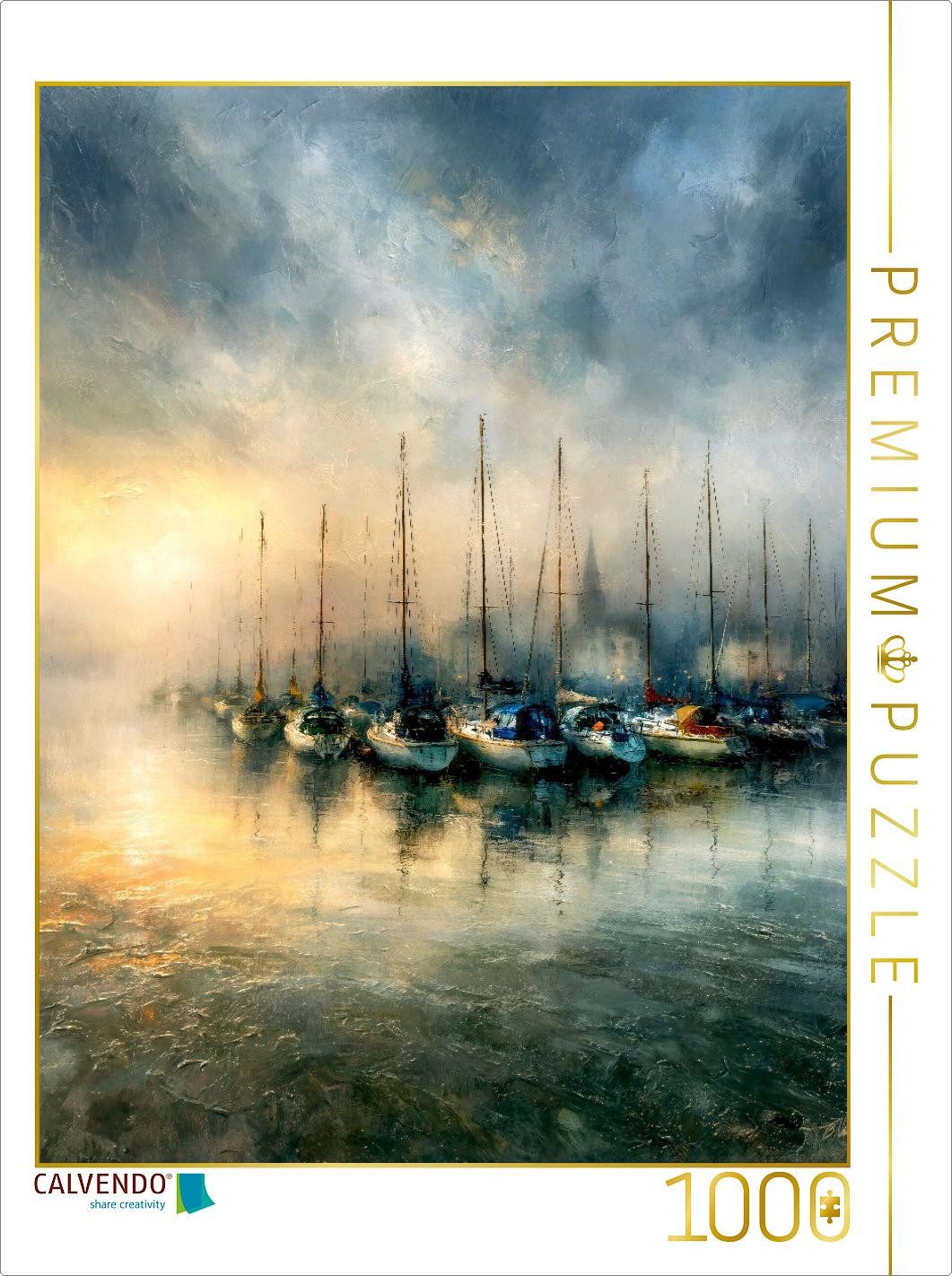 CALVENDO Puzzle CALVENDO Puzzle Boote wiegen sich im sicheren Hafen, 1000 Teile Lege-, 1000 Puzzleteile