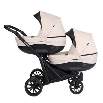 babies-on-wheels Zwillings-Kombikinderwagen Twin-Go 4 in 1 inkl. Sportsitze, Autositze und Zubehör in 4 Farben