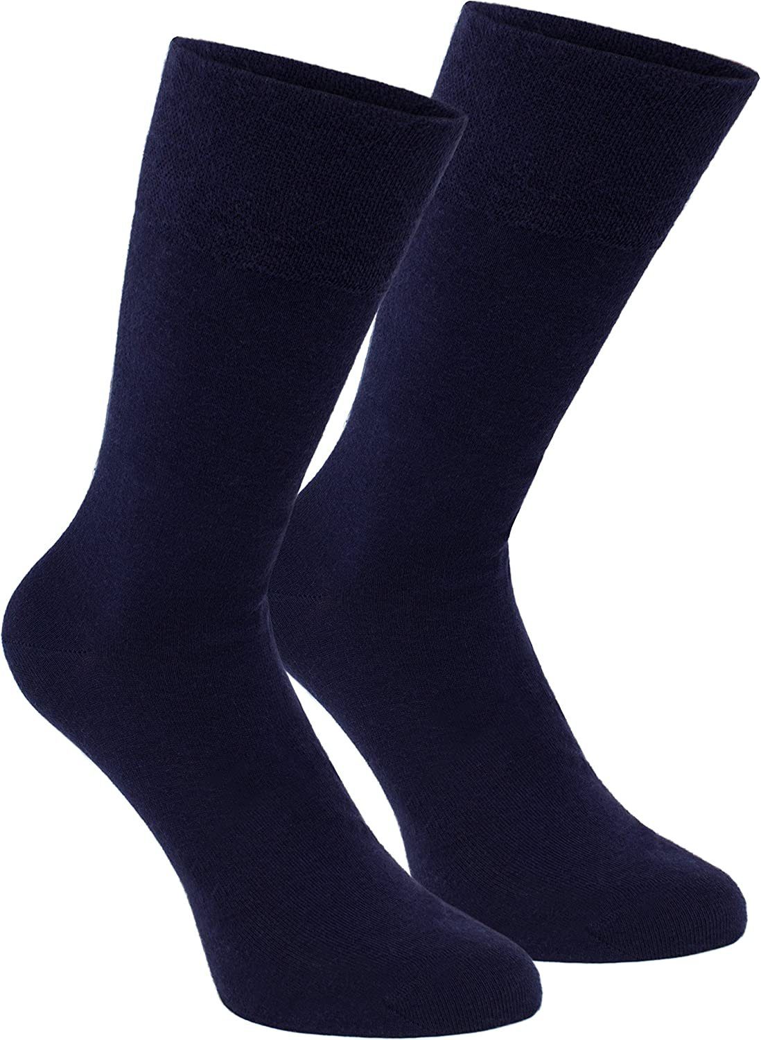 BRUBAKER Socken Herren Socken - Lenzing Modal - Schwarz, Dunkelblau -  Premium Qualität (Business Socken, 8-Paar, Größe 41-46) Lange Herrensocken  in Geschenk Box - Weich und Bequem