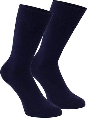 BRUBAKER Socken Herren Socken - Lenzing Modal - Schwarz, Dunkelblau - Premium Qualität (Business Socken, 8-Paar, Größe 41-46) Lange Herrensocken in Geschenk Box - Weich und Bequem