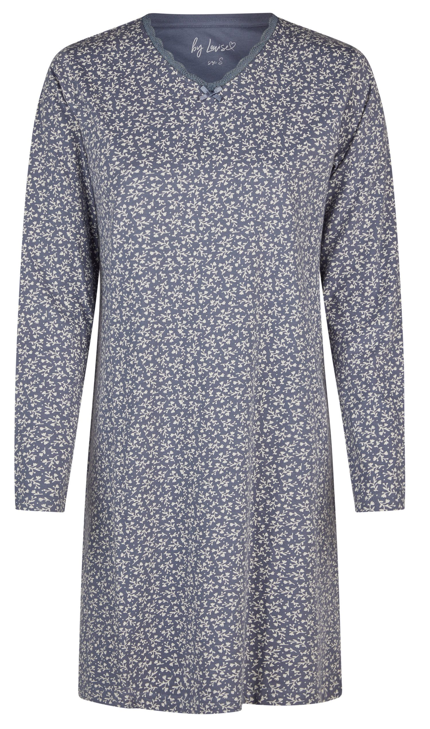 By Louise Nachthemd Damen Schlashirt mit langem Arm (1-tlg) Baumwolle günstig online kaufen