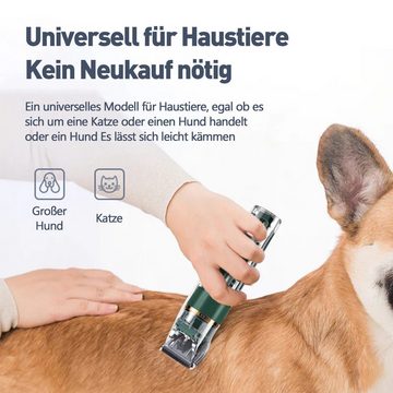 GOOLOO Hundeschermaschine Hundeschermaschine Profi Schermaschine, Hund Tierhaarschneidemaschine, 4 Führungskämme enthalten (3mm/6mm/9mm/12mm),mit 3 Geschwindigkeiten, USB Hundeschermaschine
